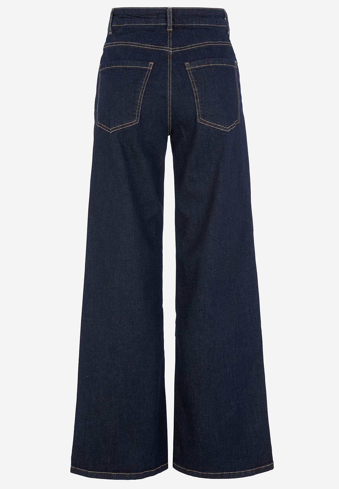 Brede, lange jeans med høj talje