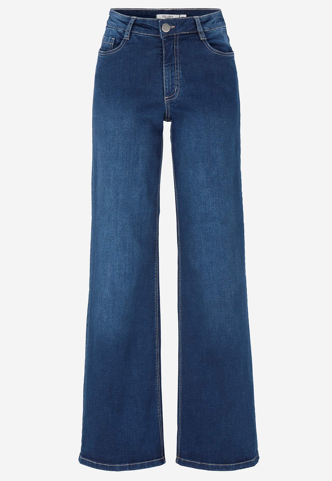 Brede, lange jeans med høj talje