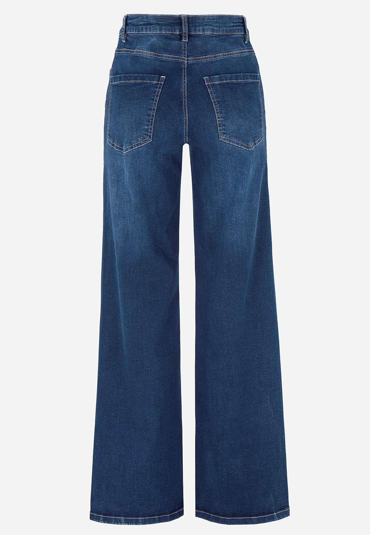 Brede, lange jeans med høj talje