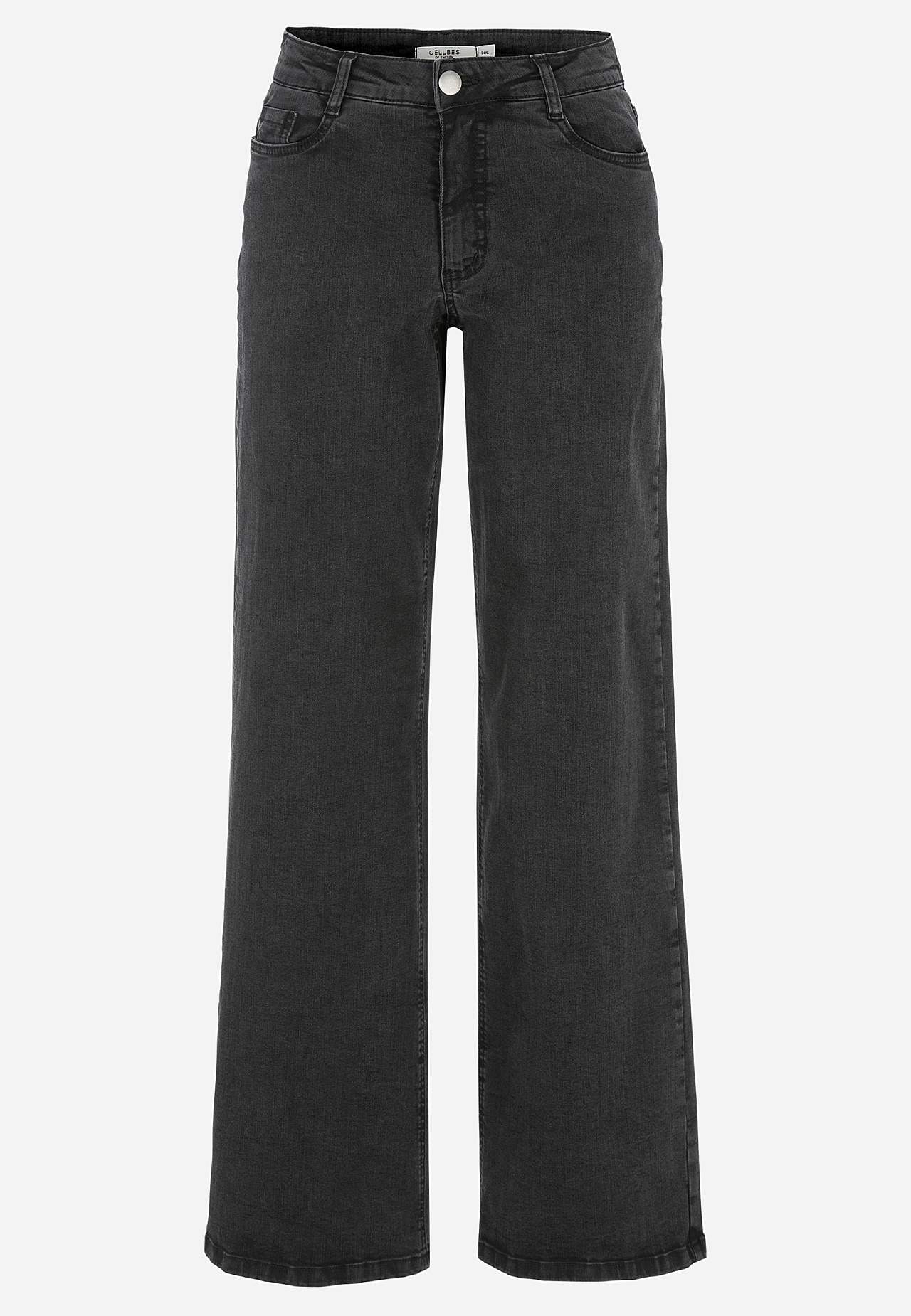 Brede, lange jeans med høj talje