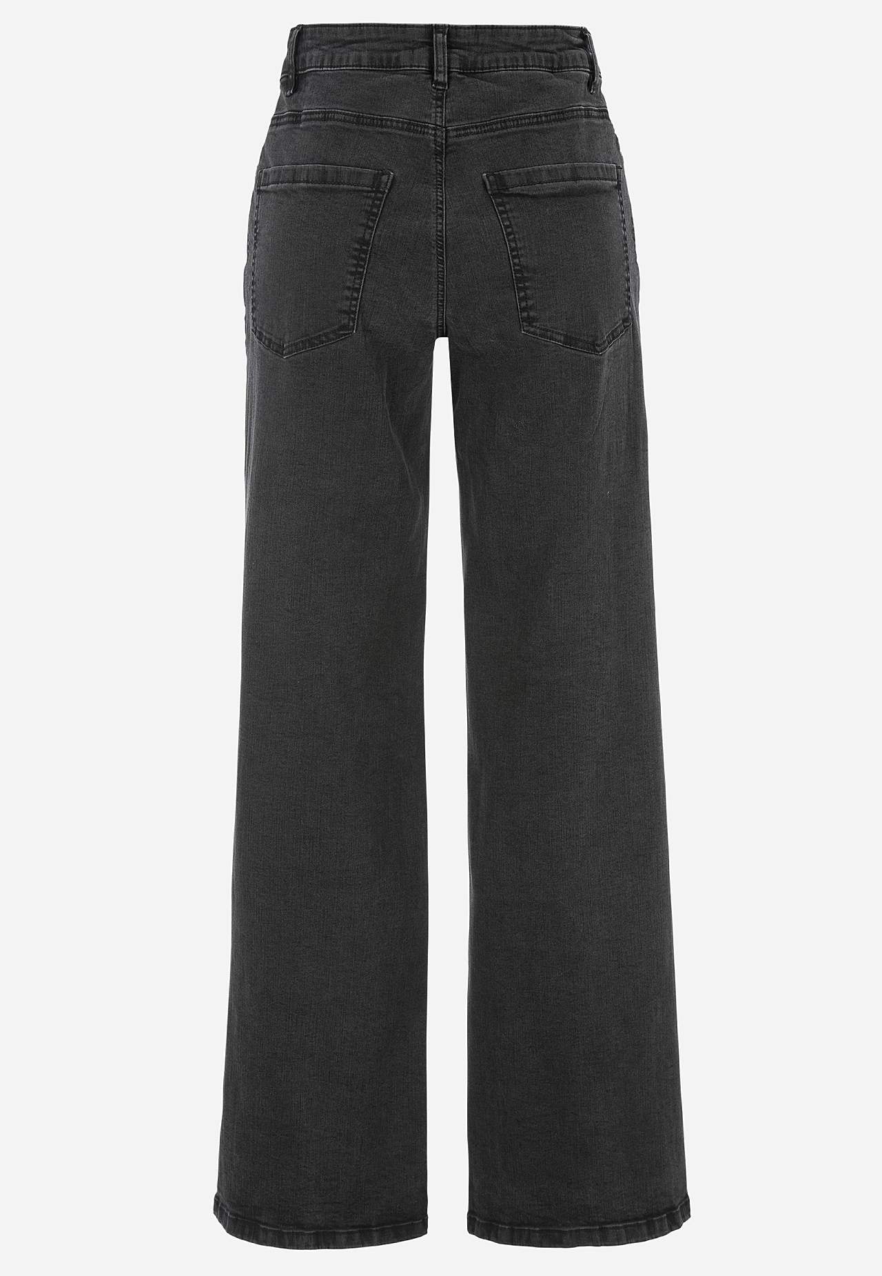 Brede, lange jeans med høj talje