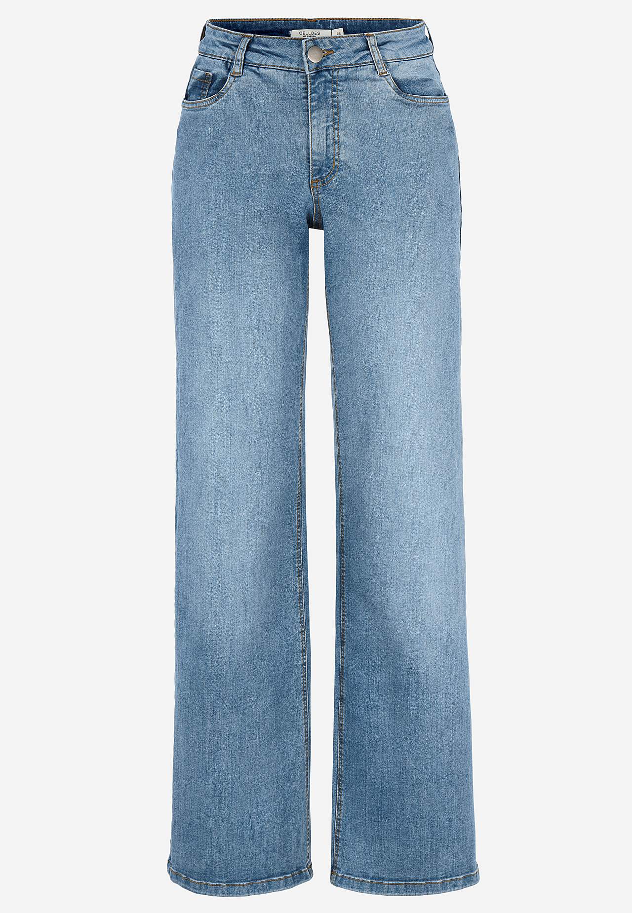 Brede, lange jeans med høj talje