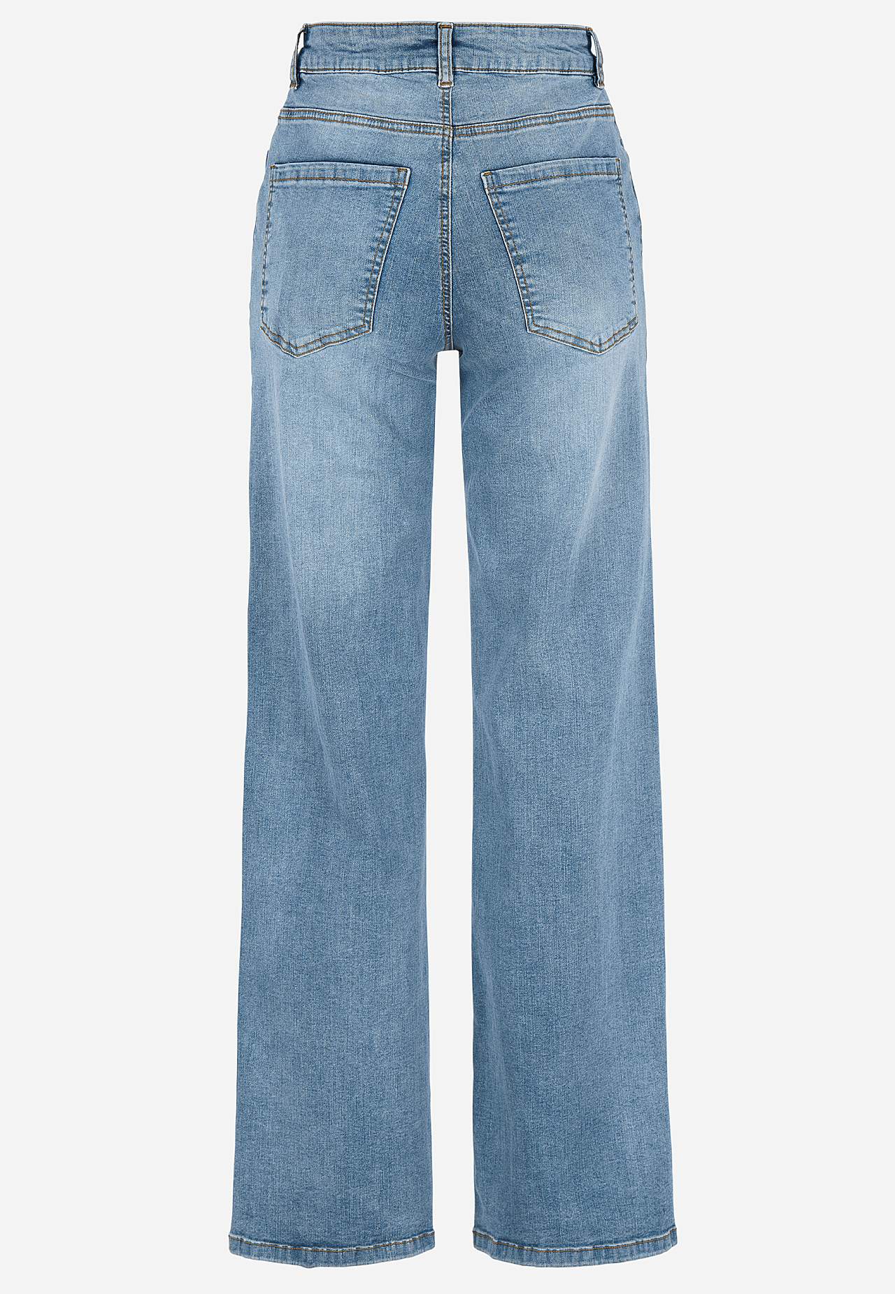Brede, lange jeans med høj talje