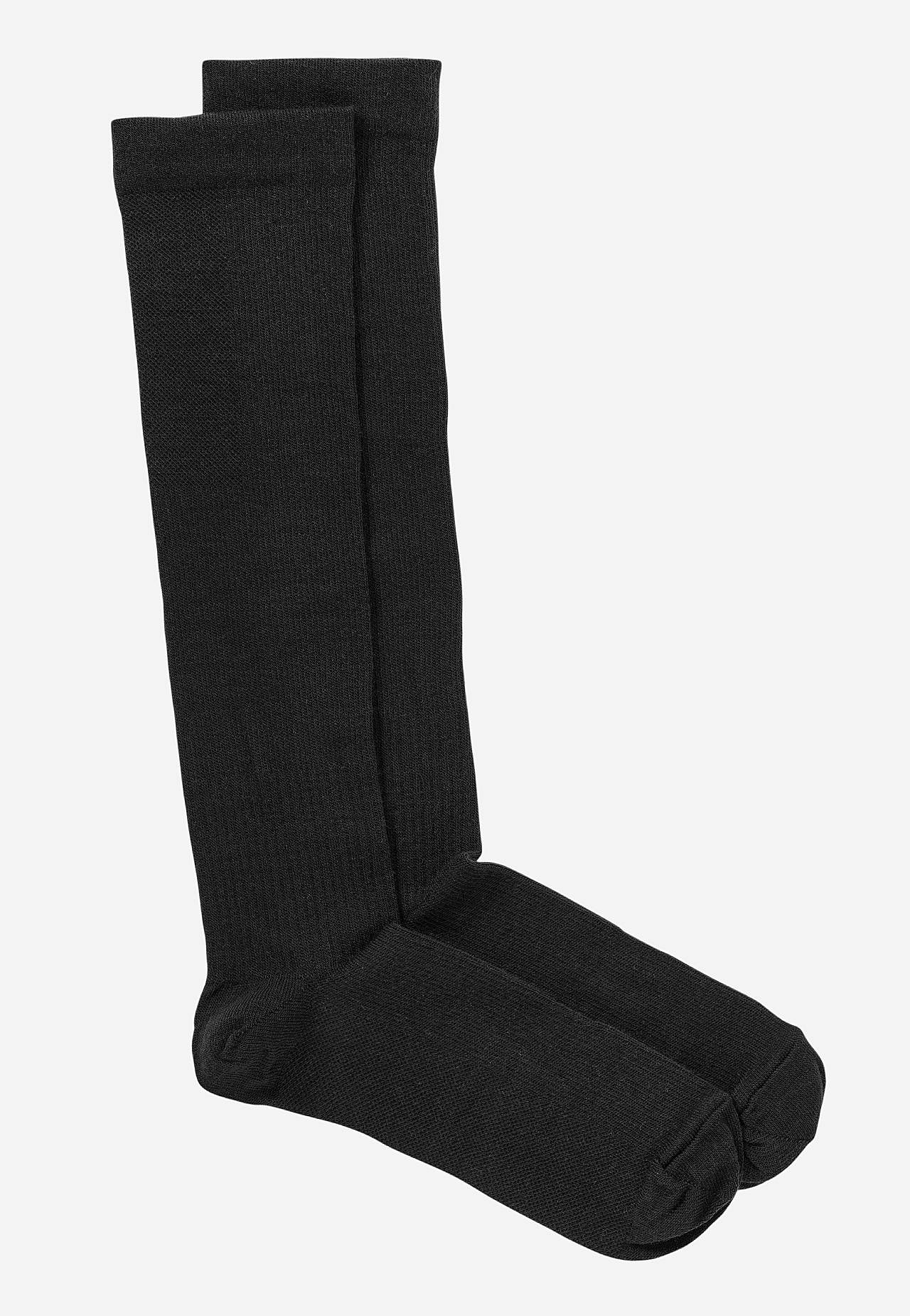 Støttestrømpe i uldmiks