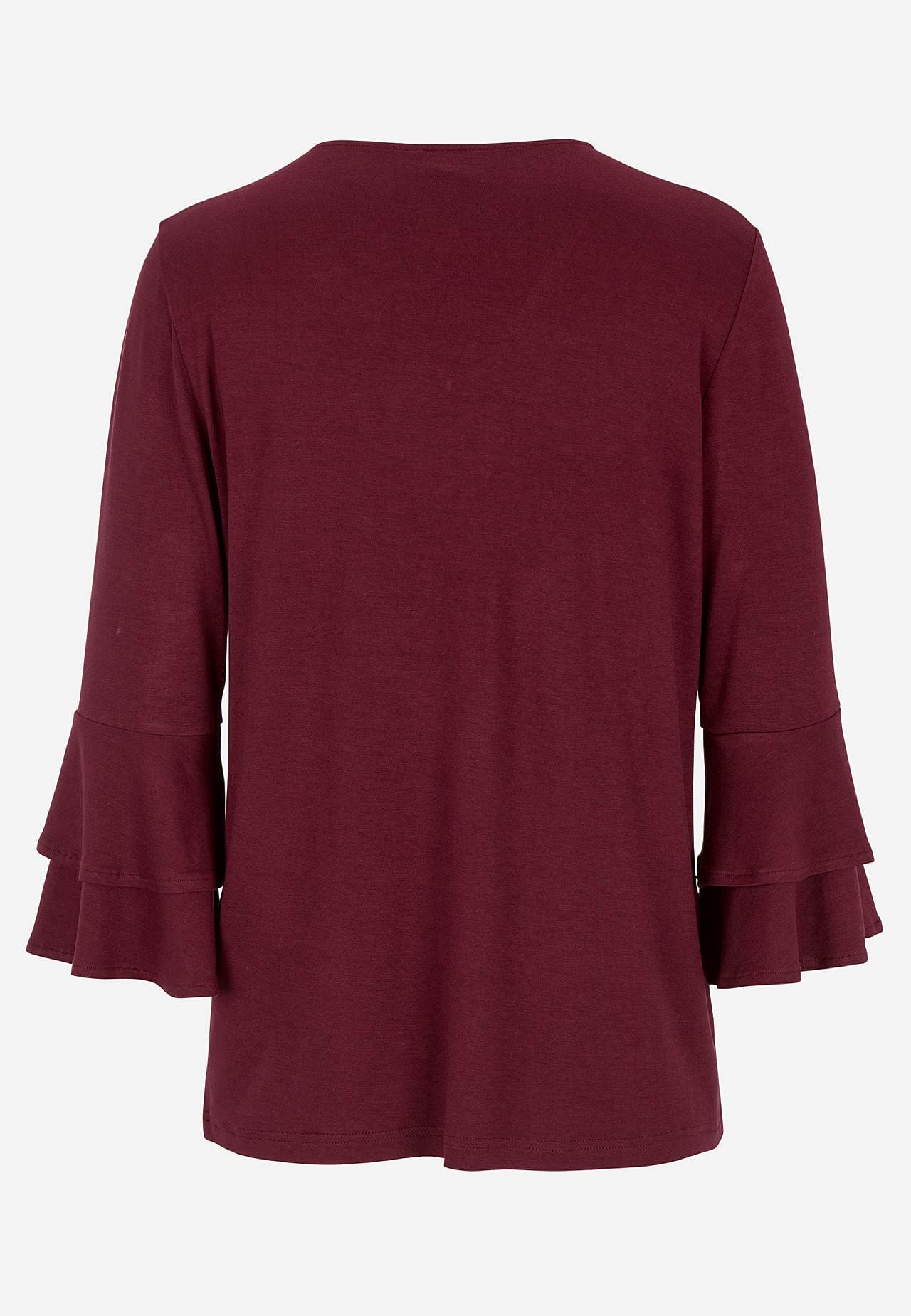 Jerseytop med flagrende ærmer