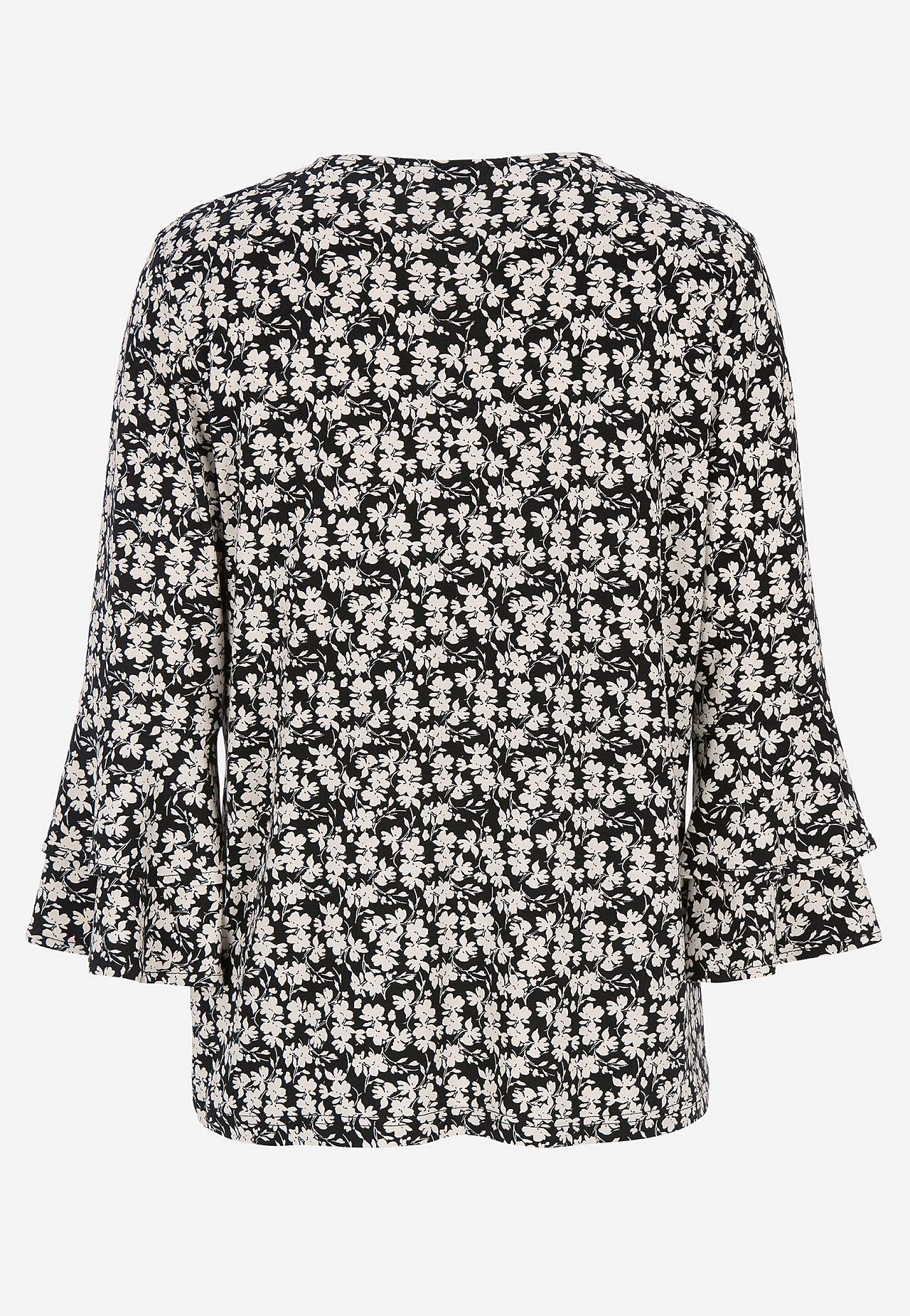 Jerseytop med flagrende ærmer