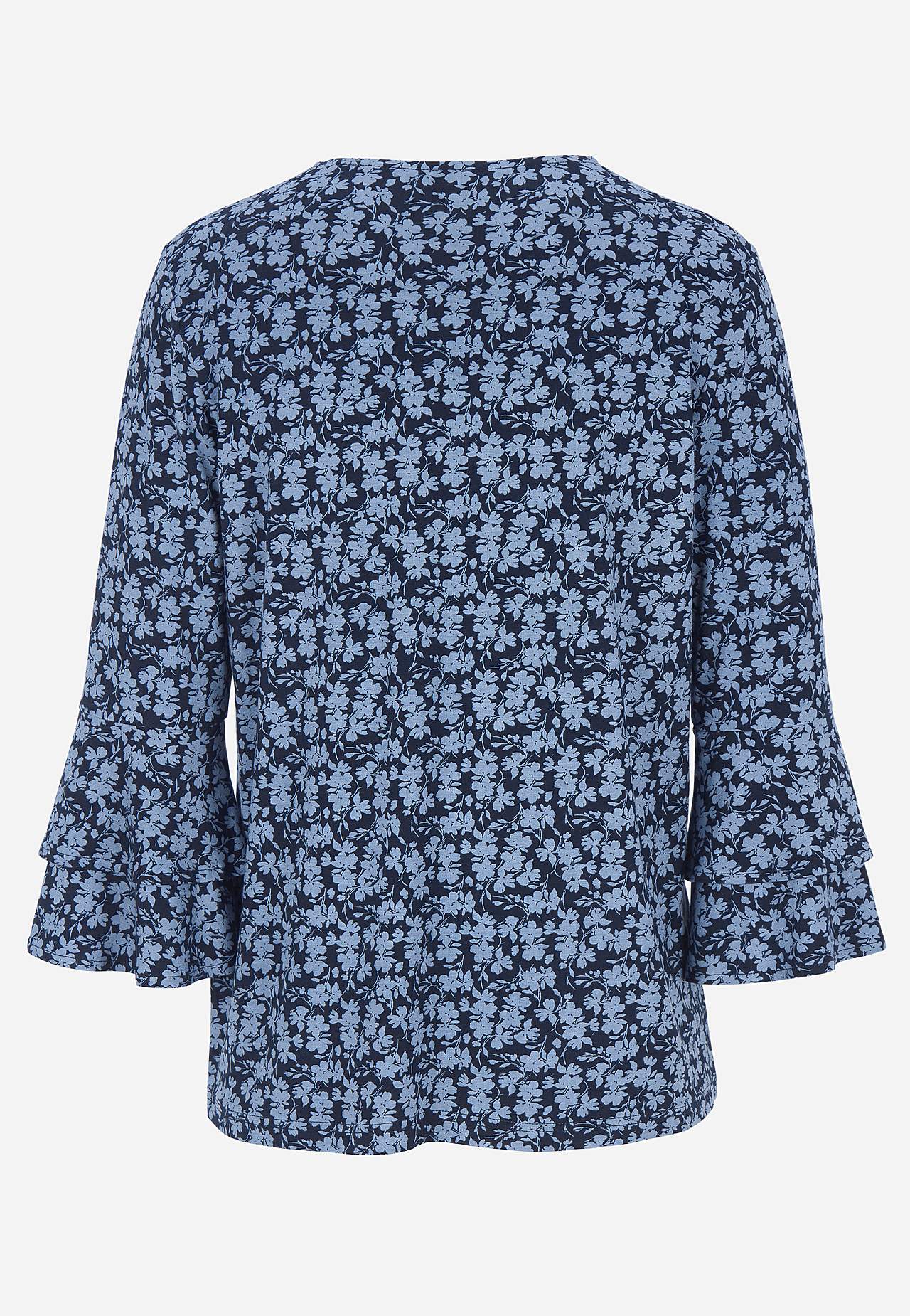Jerseytop med flagrende ærmer
