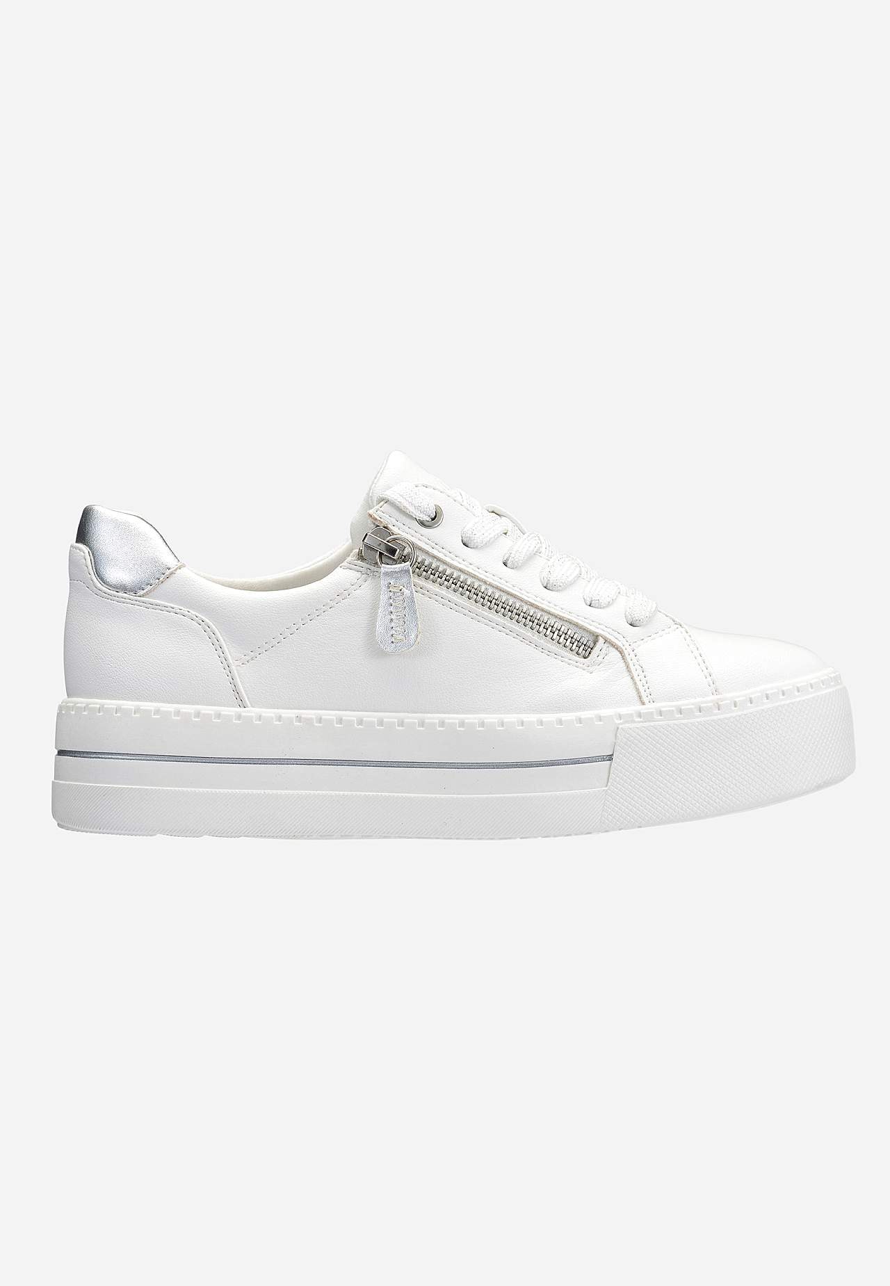 Sneakers med sølvfarvede detaljer
