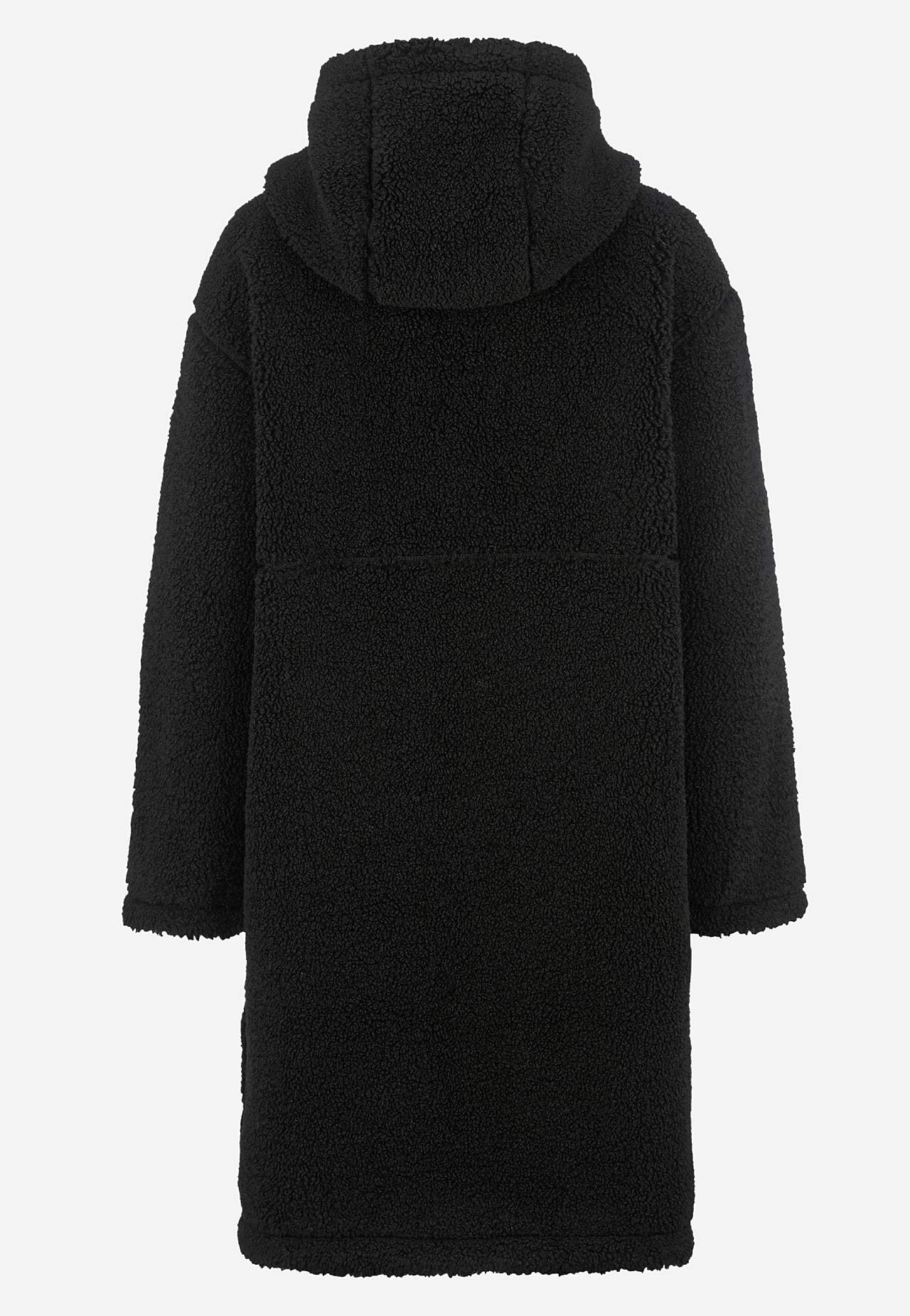 Fleecejakke med hætte