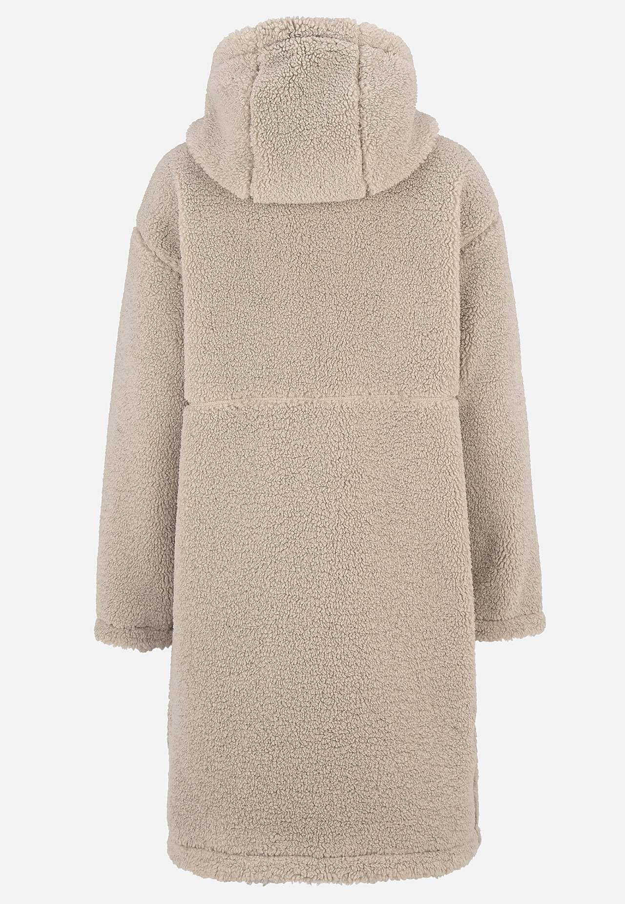 Fleecejakke med hætte