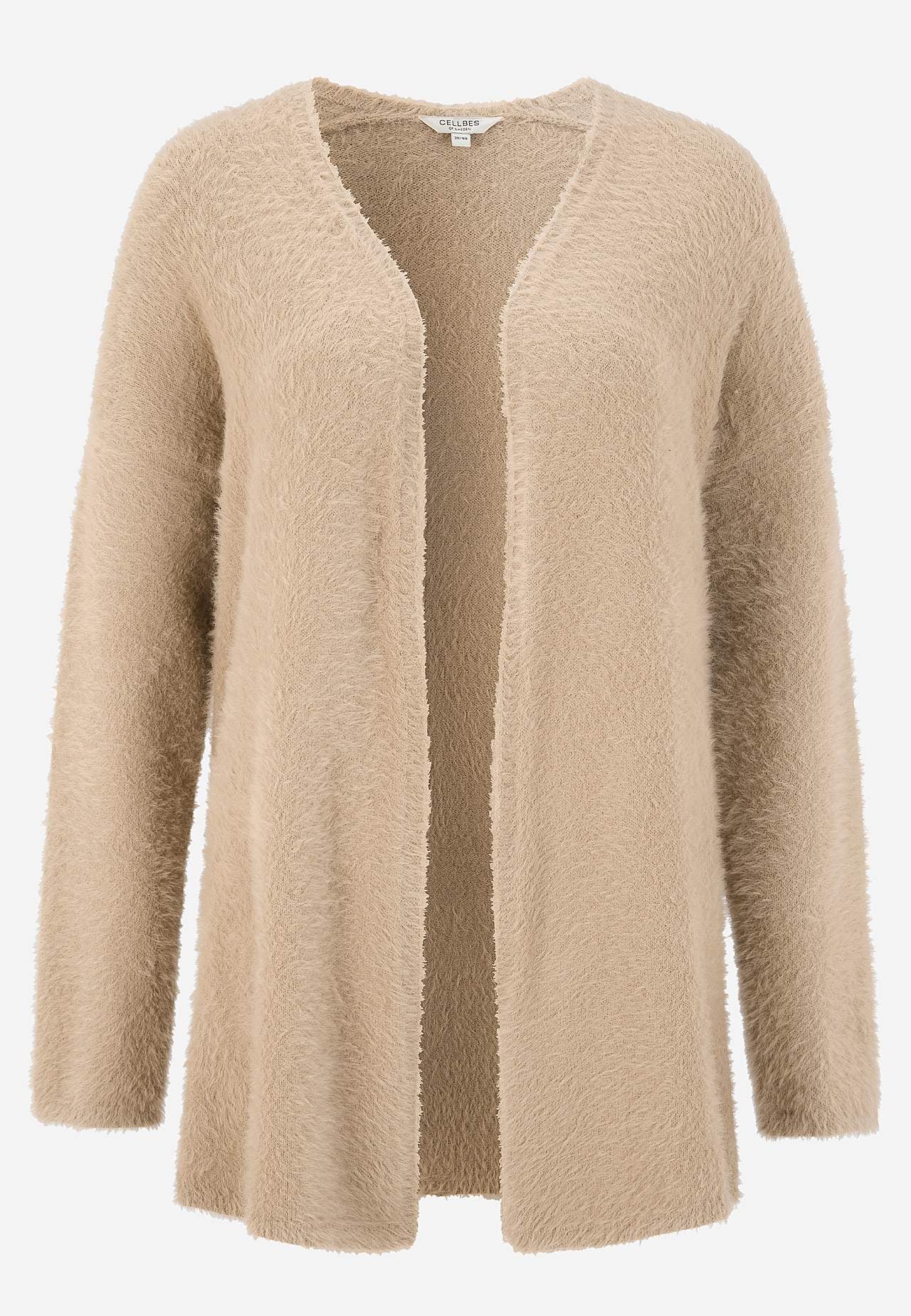 Strikket, åben cardigan