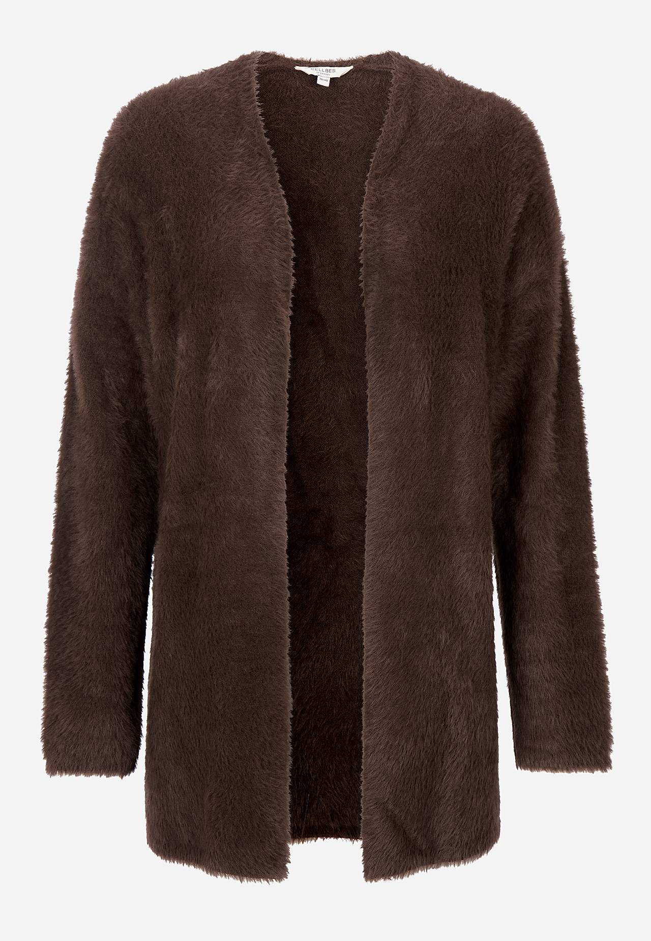 Strikket, åben cardigan
