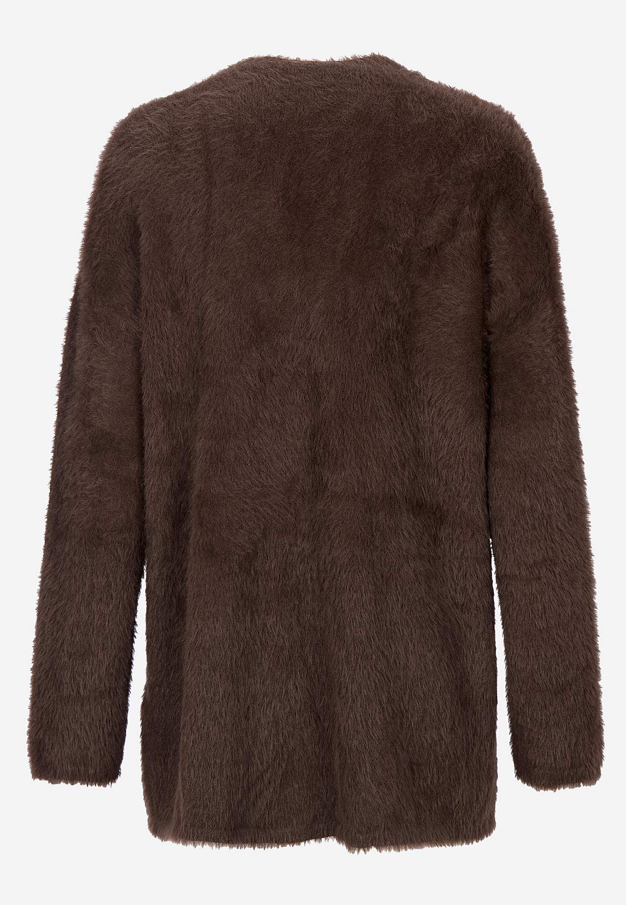 Strikket, åben cardigan