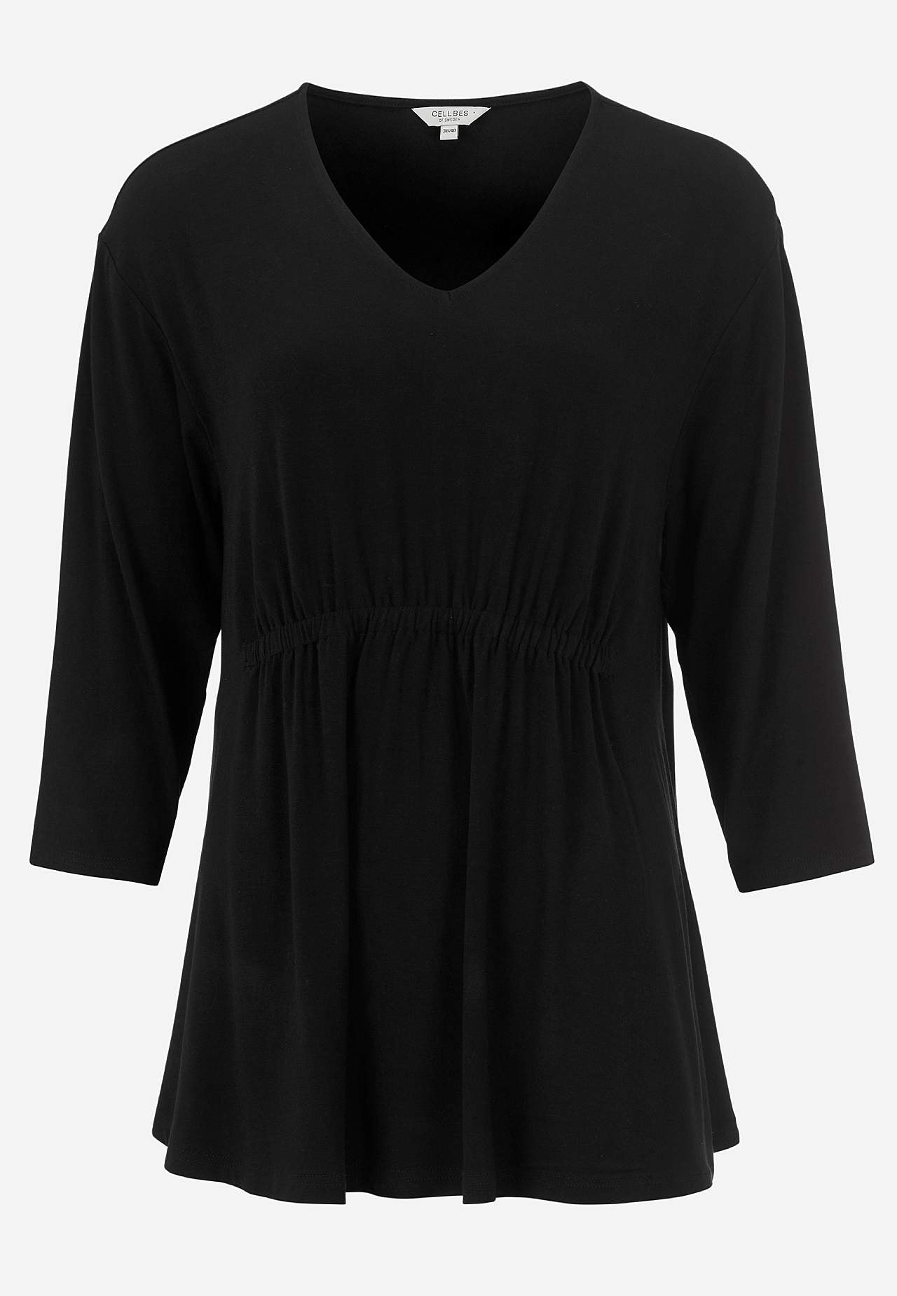 Jerseytop med 3/4 ærme