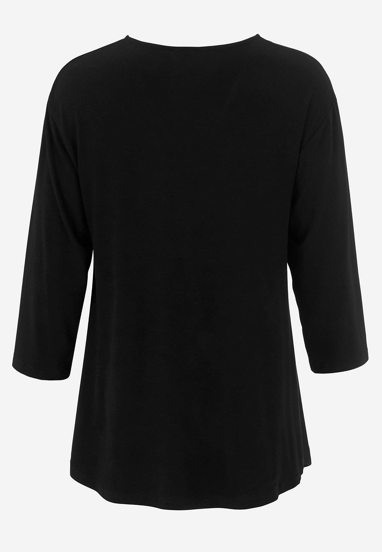 Jerseytop med 3/4 ærme