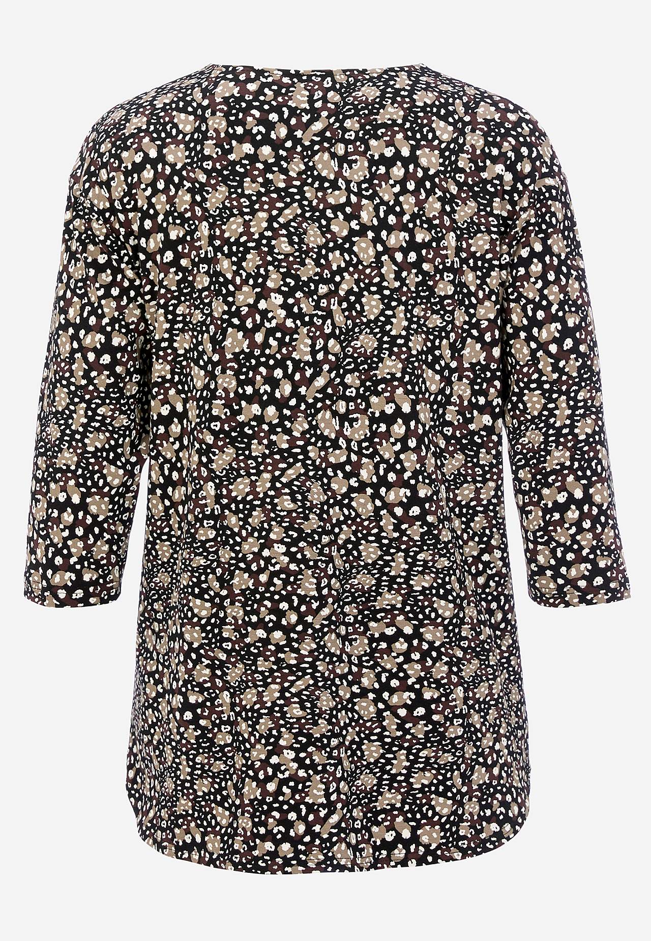 Jerseytop med 3/4 ærme