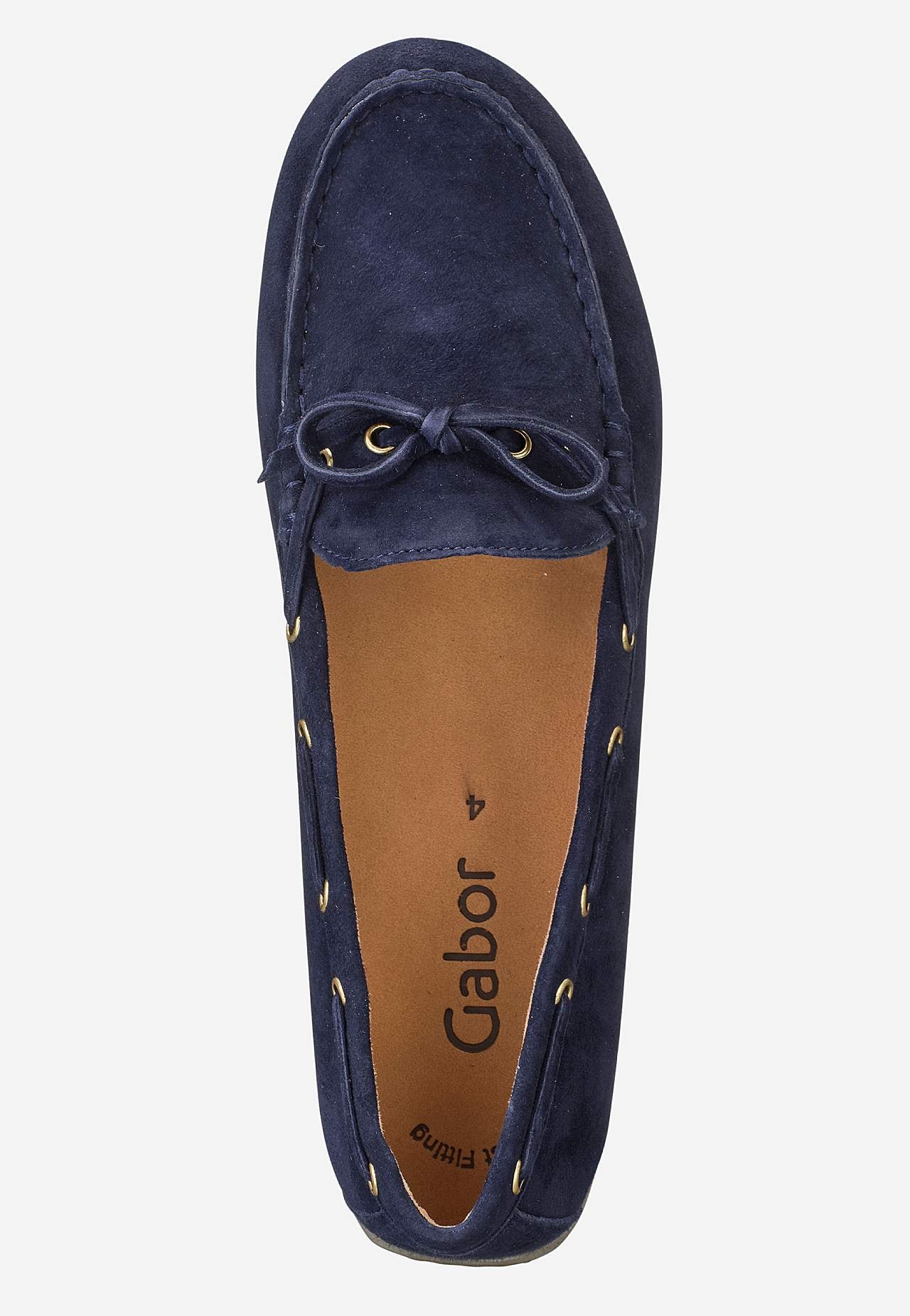 Ruskindsloafers med sløjfe