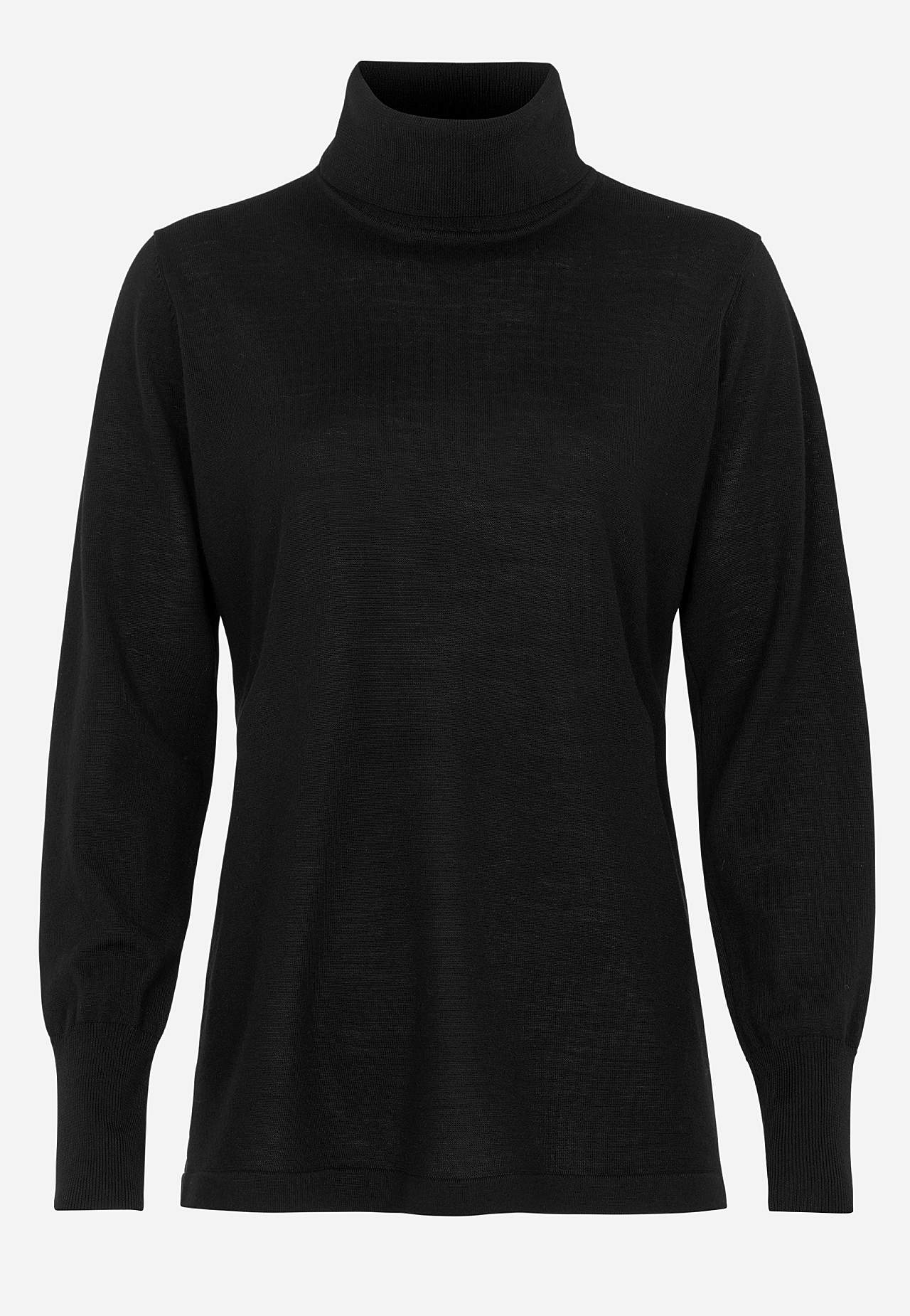 Turtleneck Premium trøje i merinould