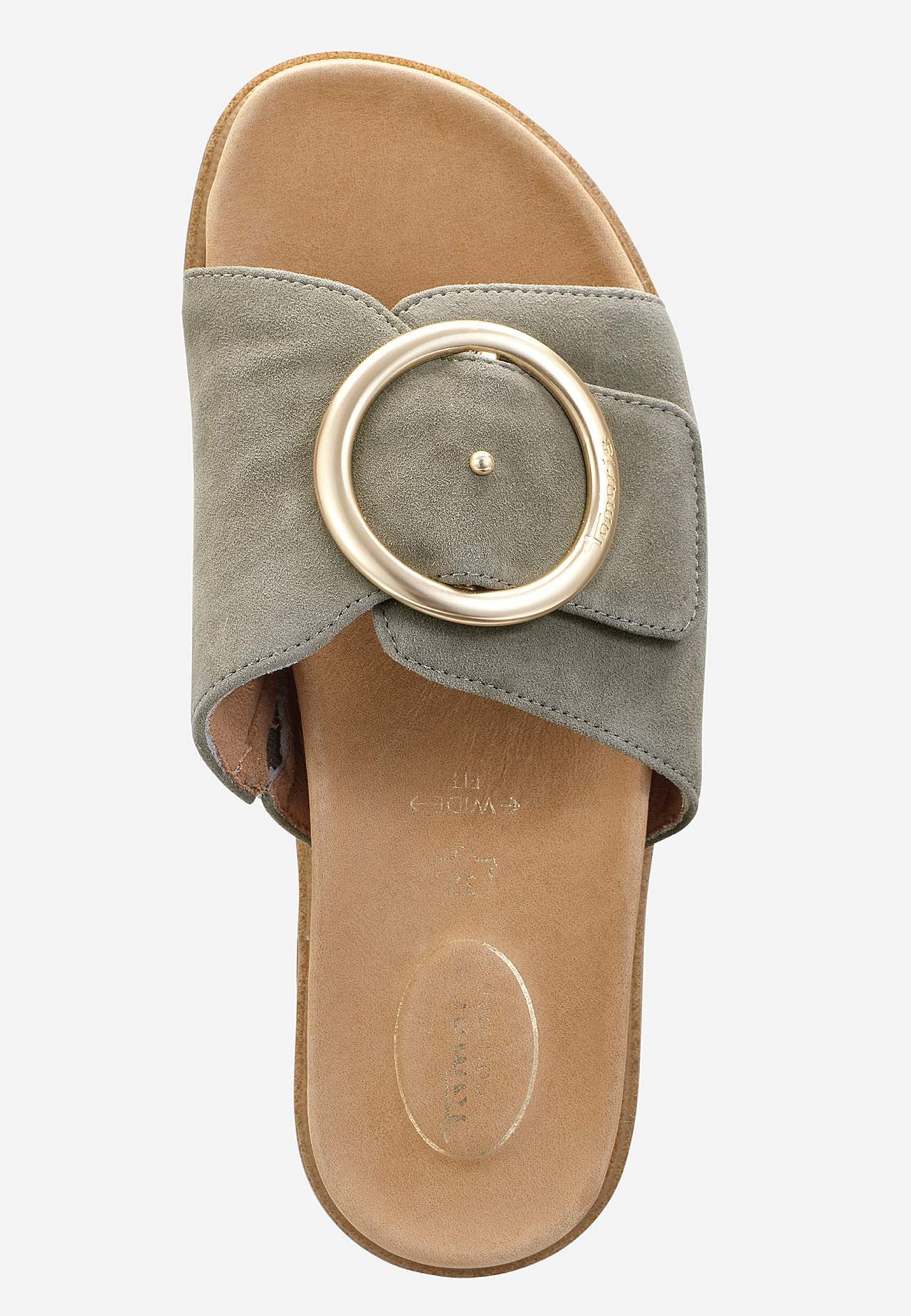 Lædersandal i ruskind