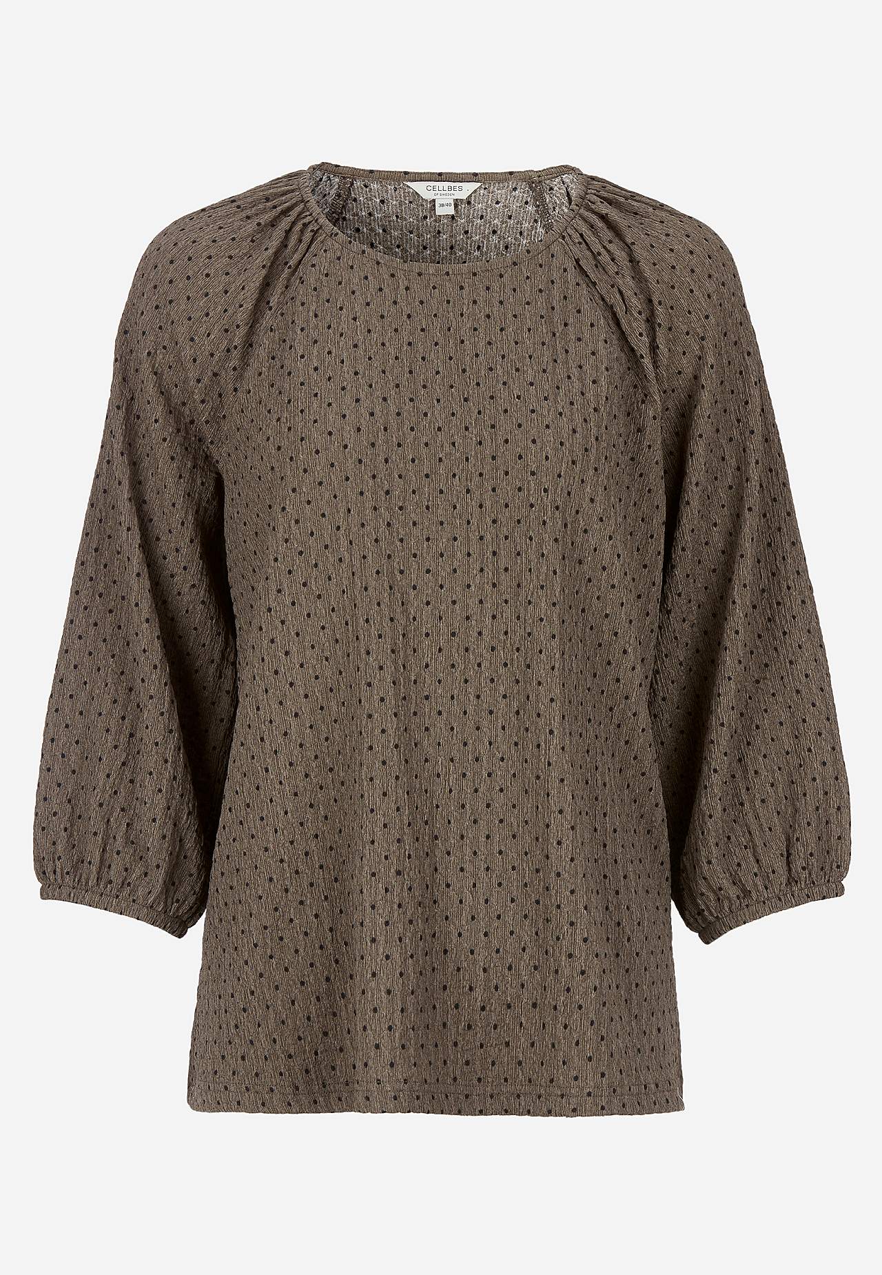 Prikket top med elastisk crepe kvalitet