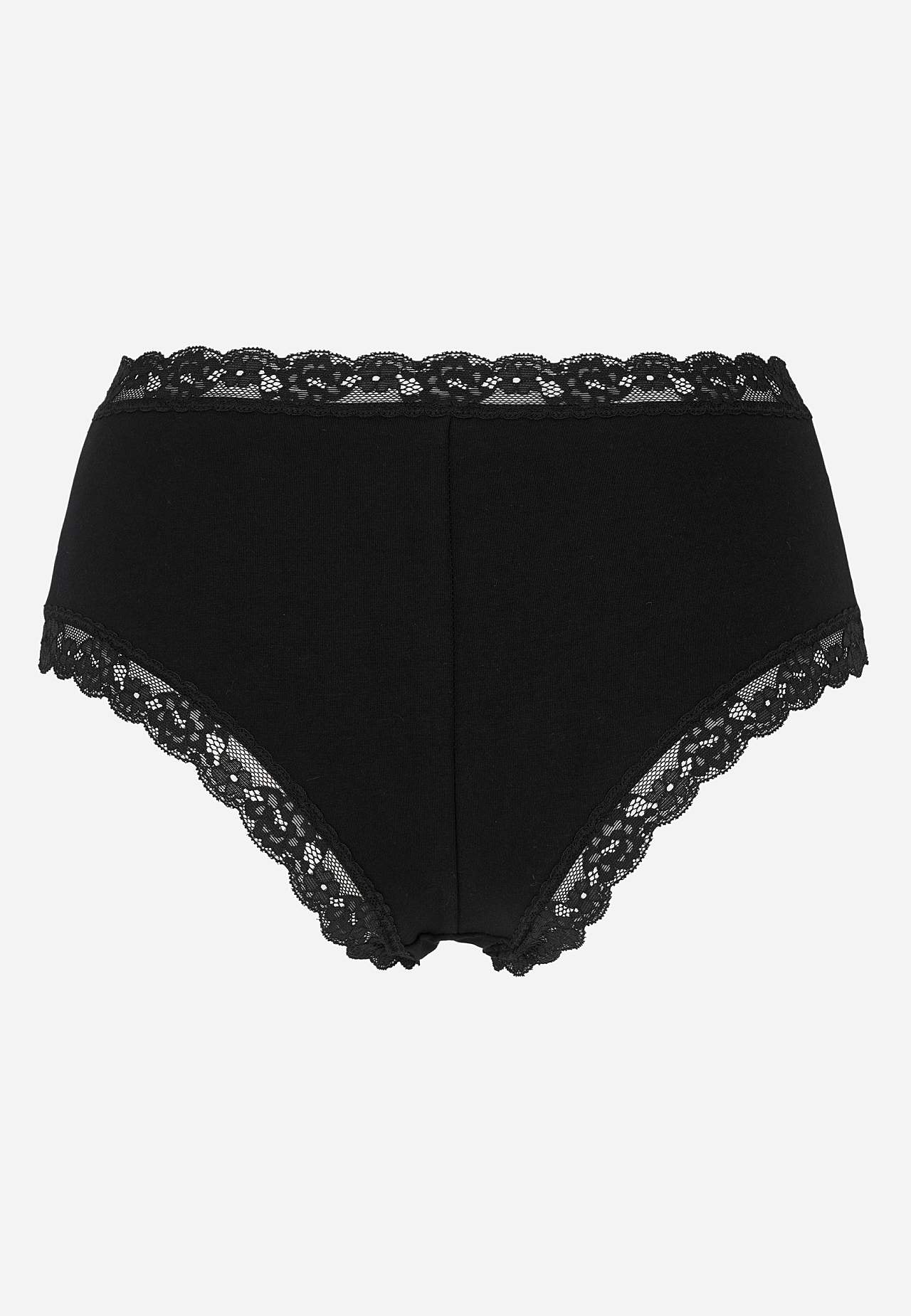 Bomuldstrusse med blondekant 3-pak 3-pack