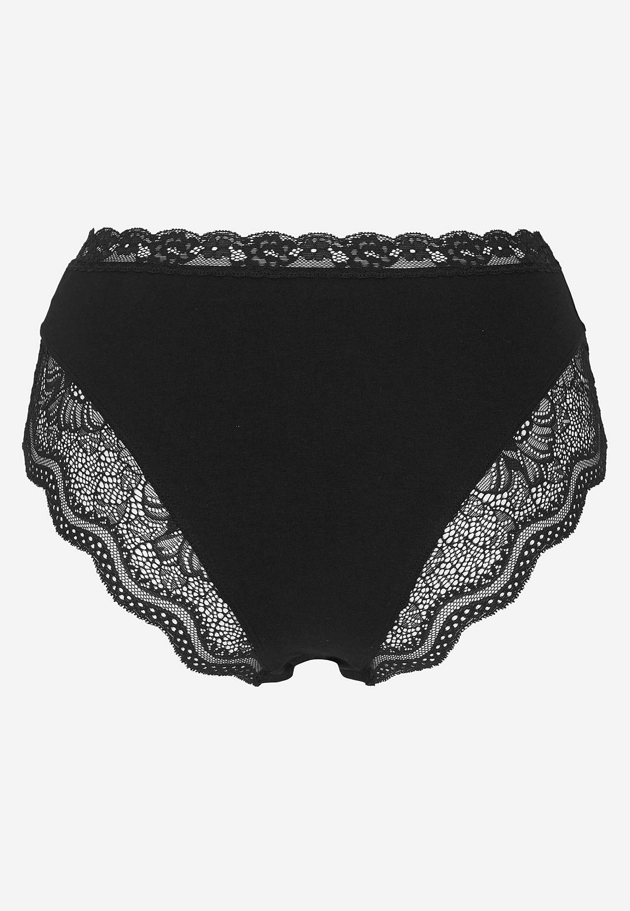 Trusse i bomuld med blondekant 3-pack