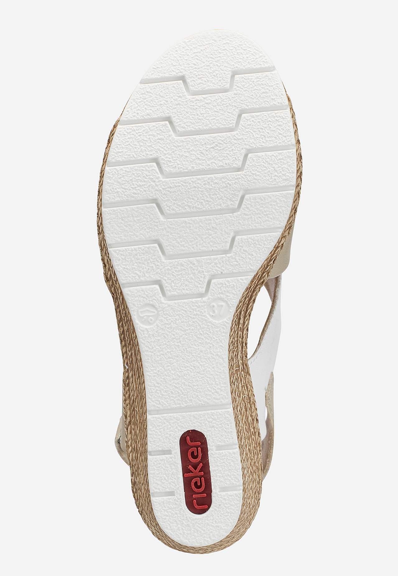 Sandal med hæl med justerbar velcrolukning
