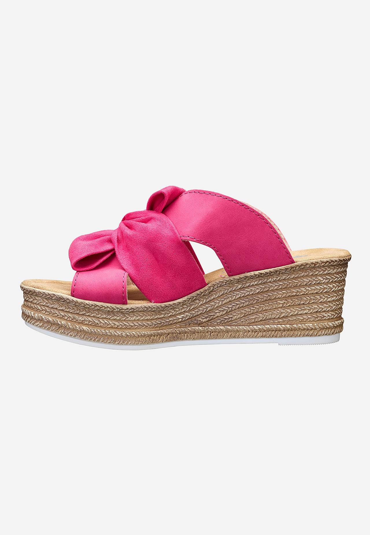 Sandal med hæl med wedgehæl