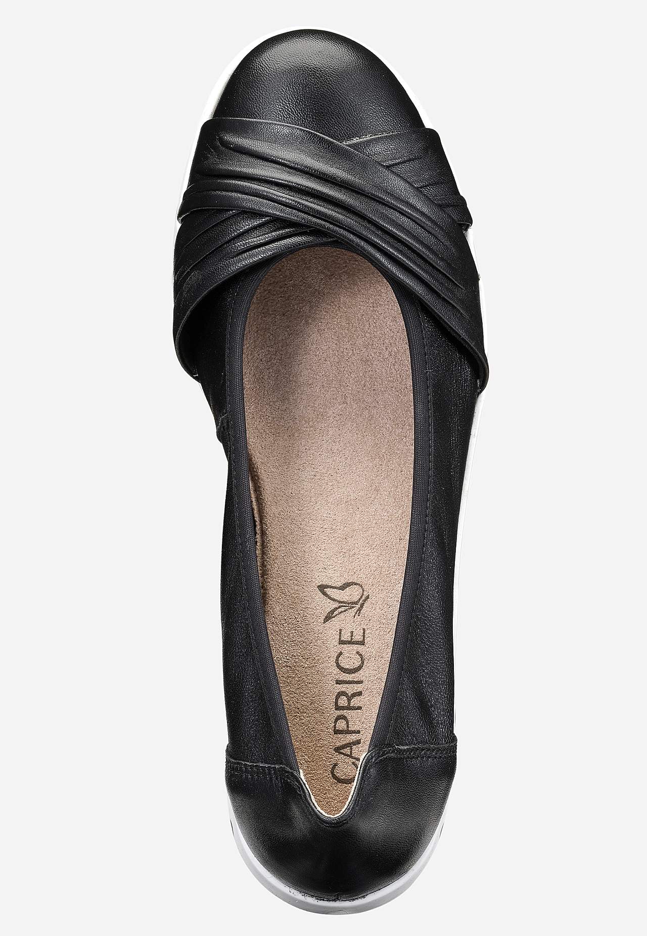 Komfortabel ballerinasko i læder