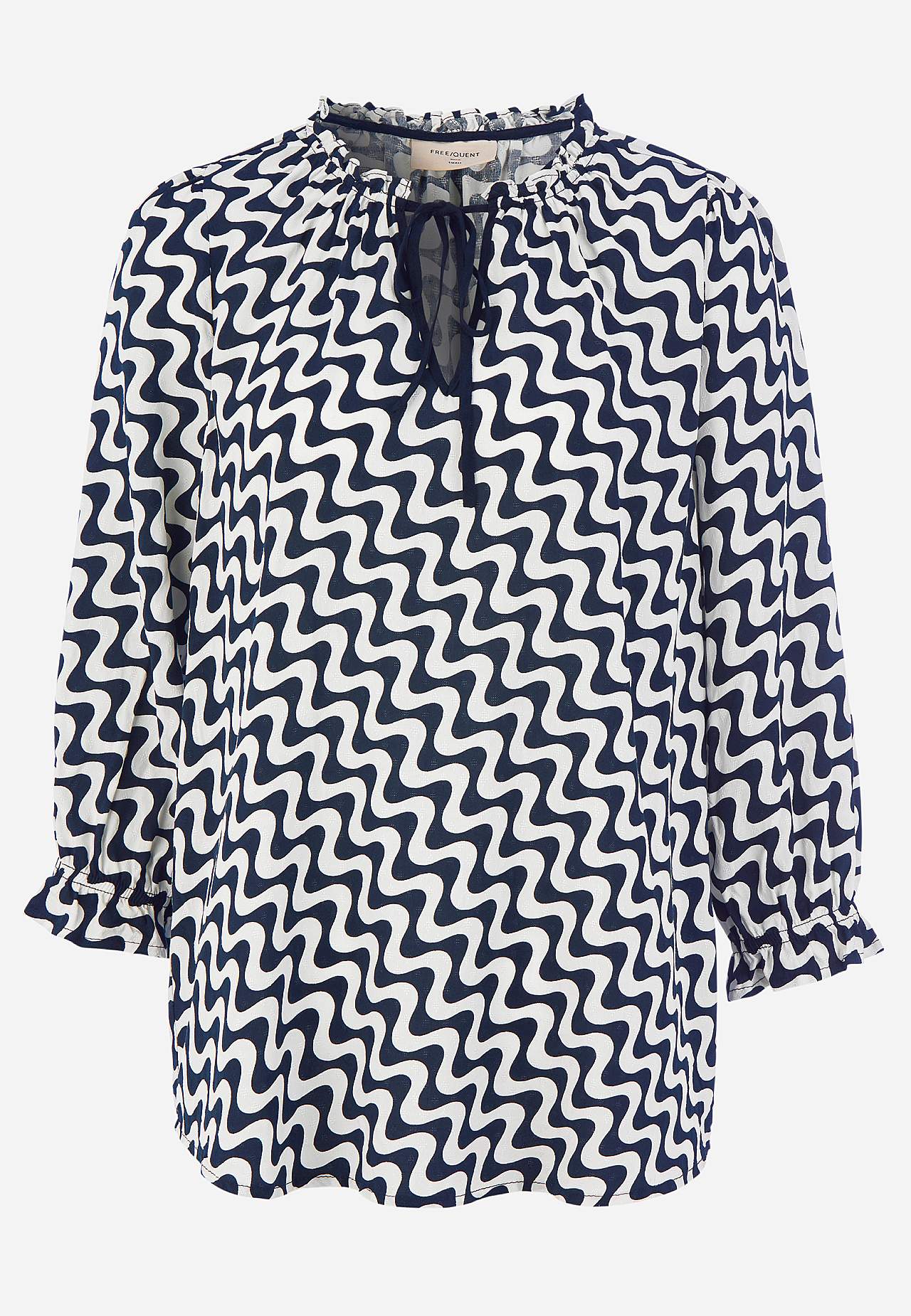 Jacquardvævet bluse