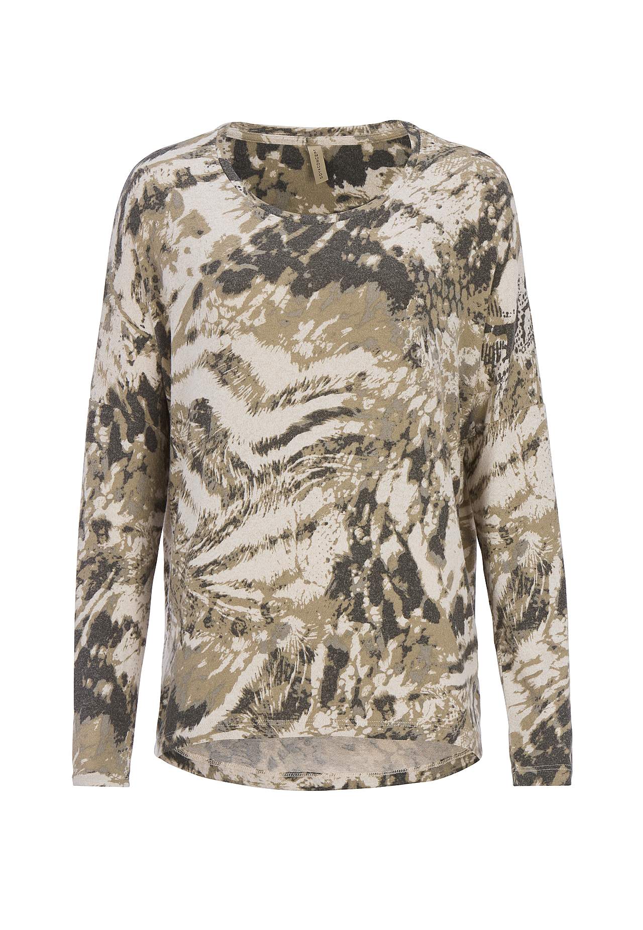 Superblød, mønstret jerseytop