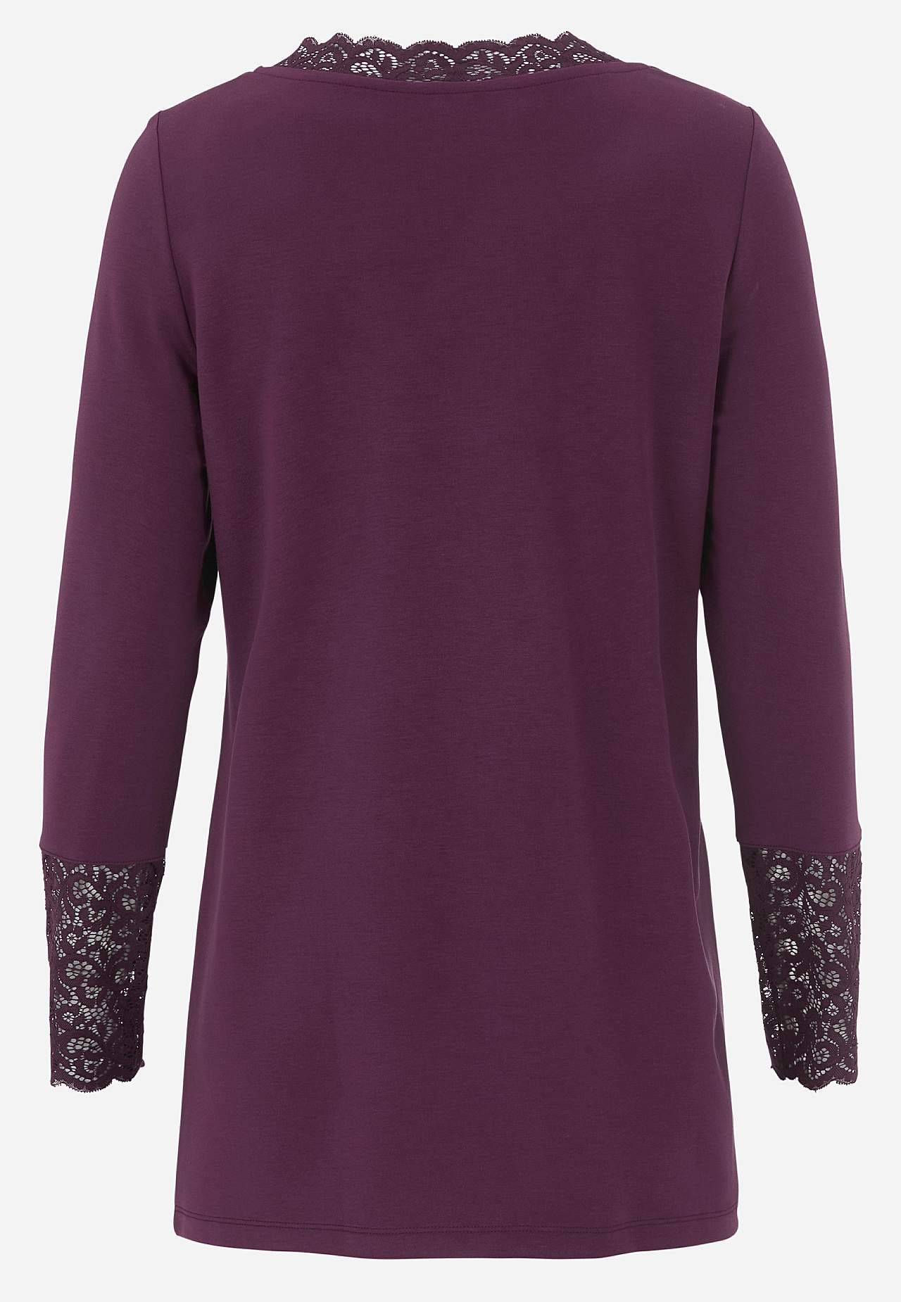 Jerseytunika med blondedetaljer