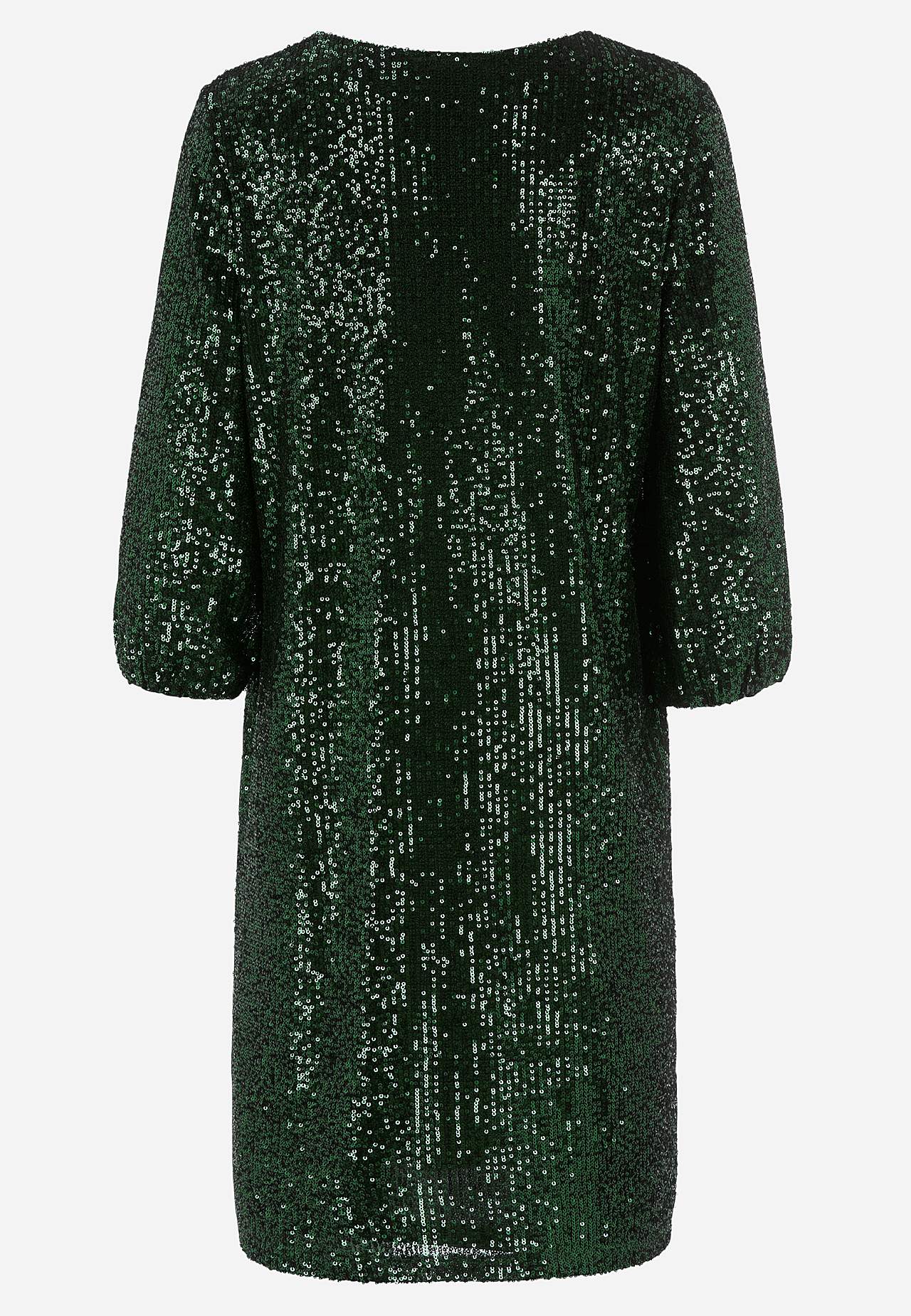 V-udskåret pailletkjole