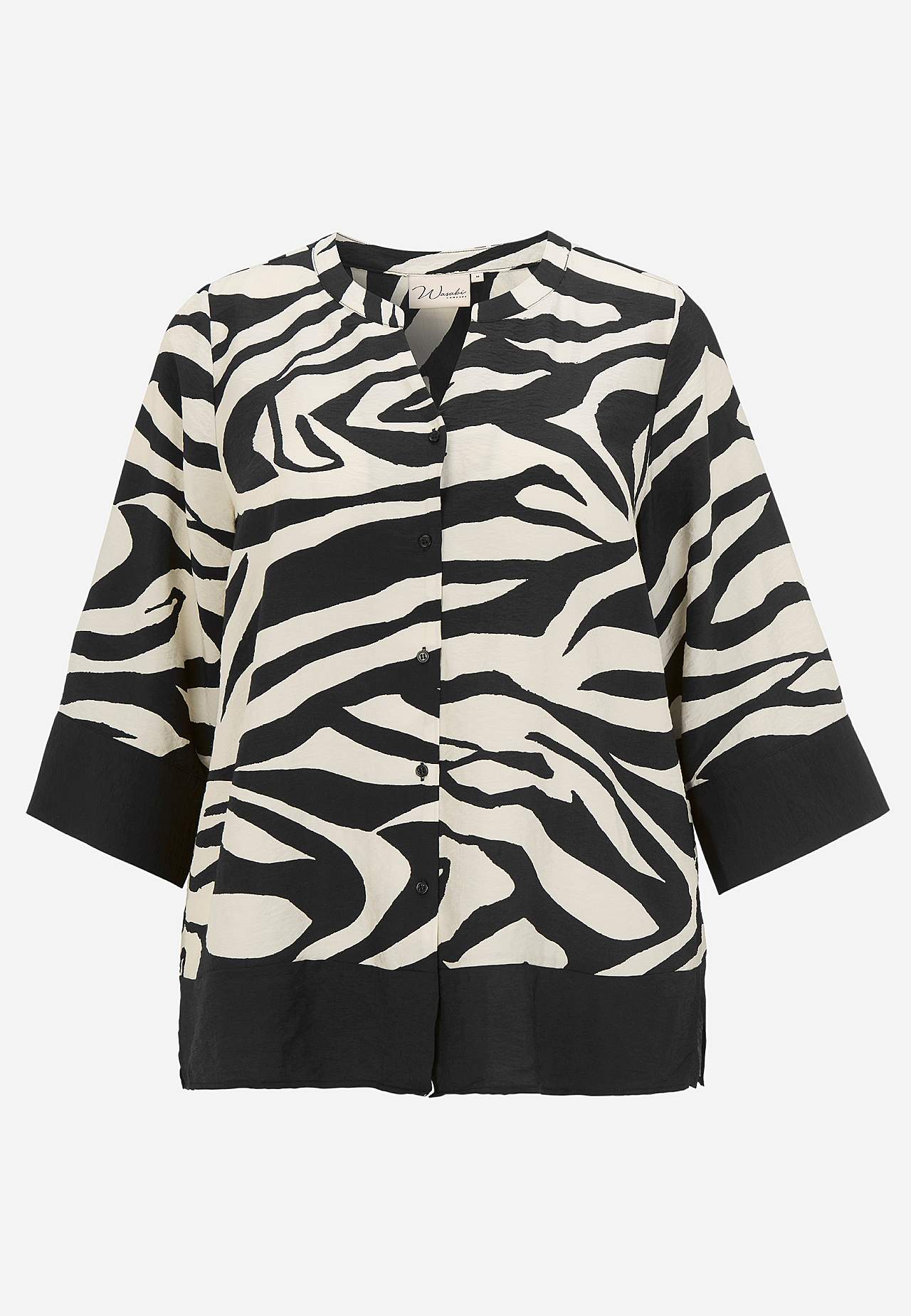 Bluse med zebramønster