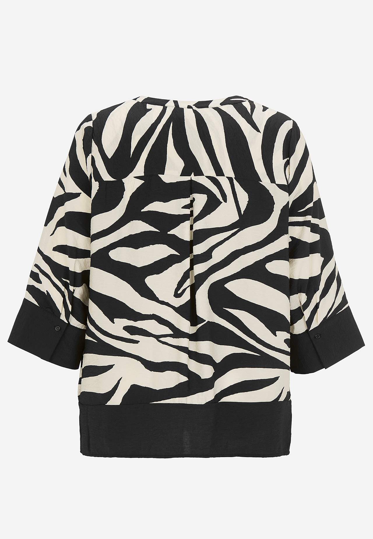 Bluse med zebramønster