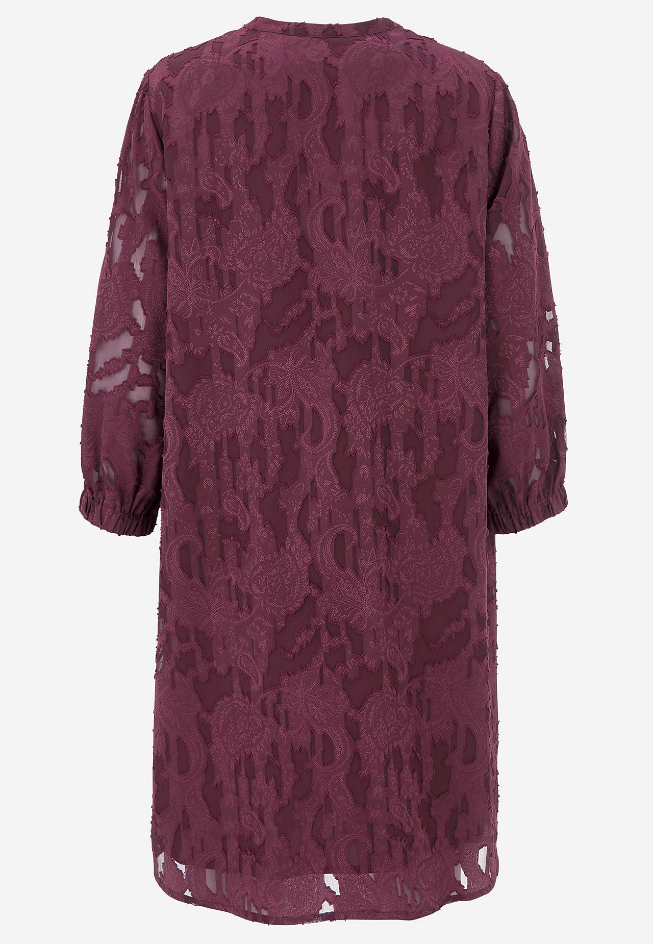 Jacquardvævet, næsten gennemsigtig kjole