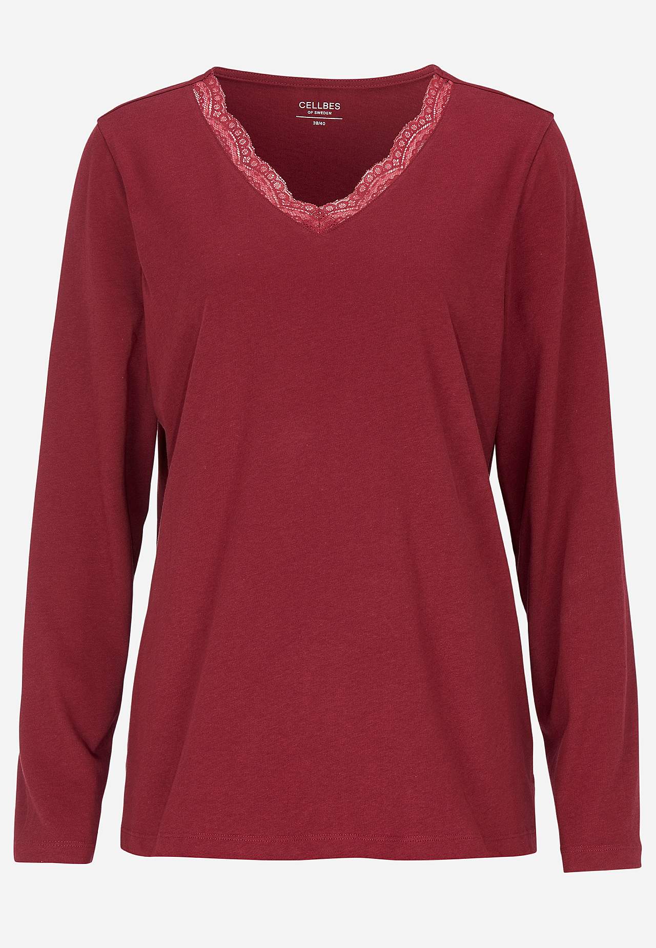 To-delt pyjamas med blondekant