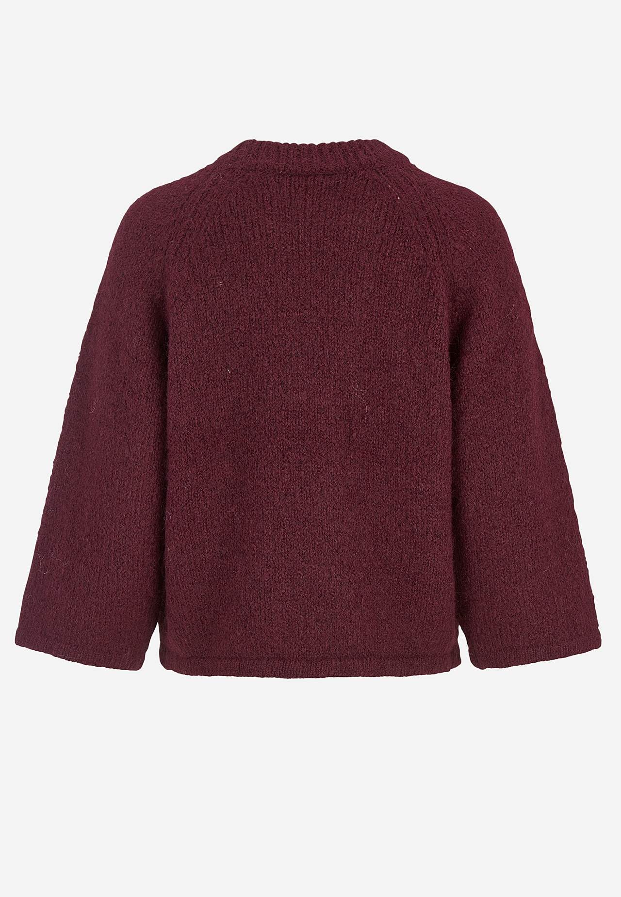 Strikket trøje med raglanærmer