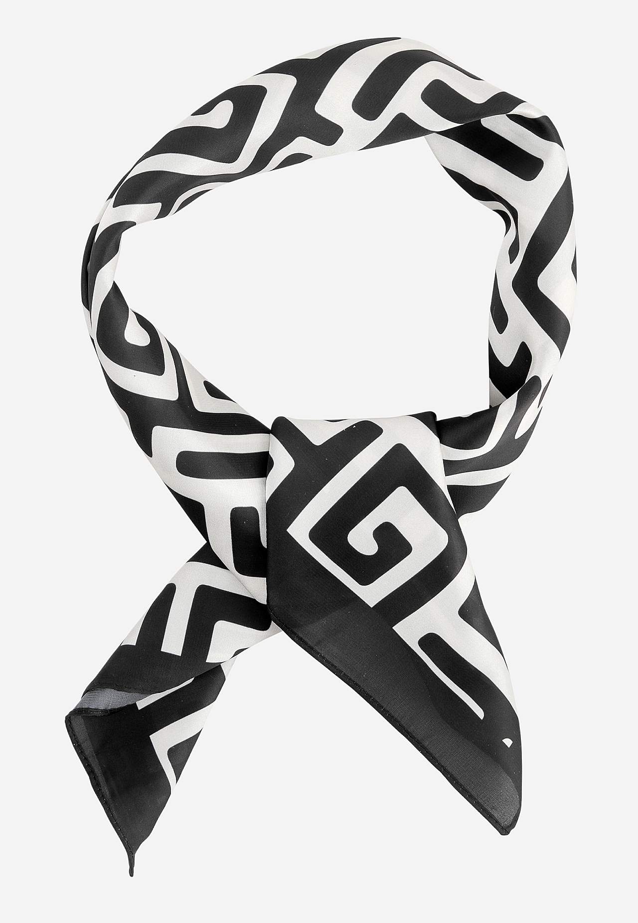 Tørklæde i mønstret satin