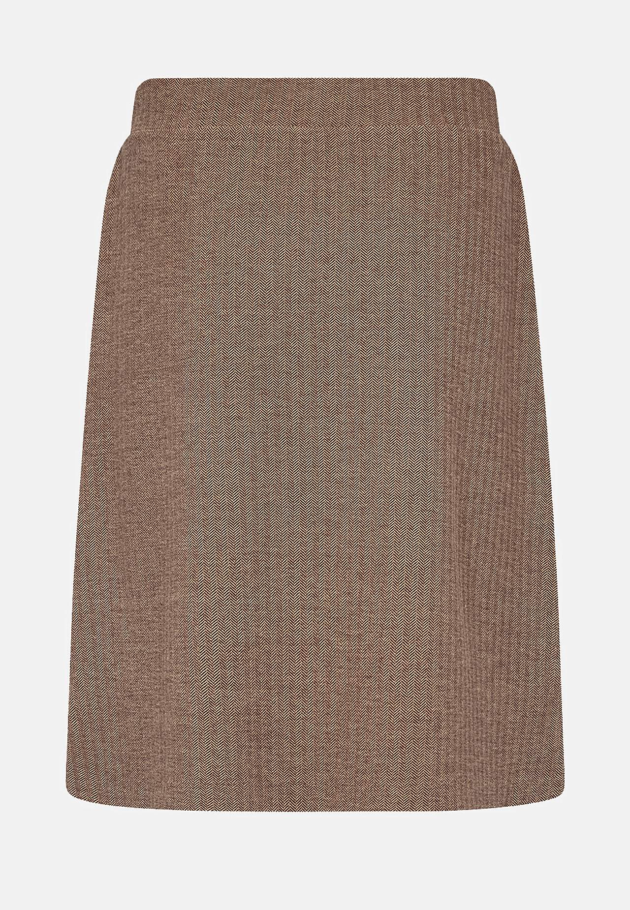Sildebensmønstret jerseynederdel