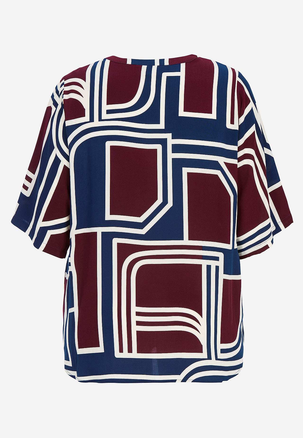 Mønstret viskosebluse