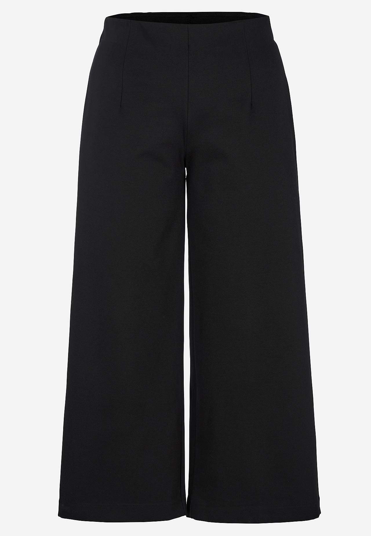 Elastiske, elegante bukser med bredt ben