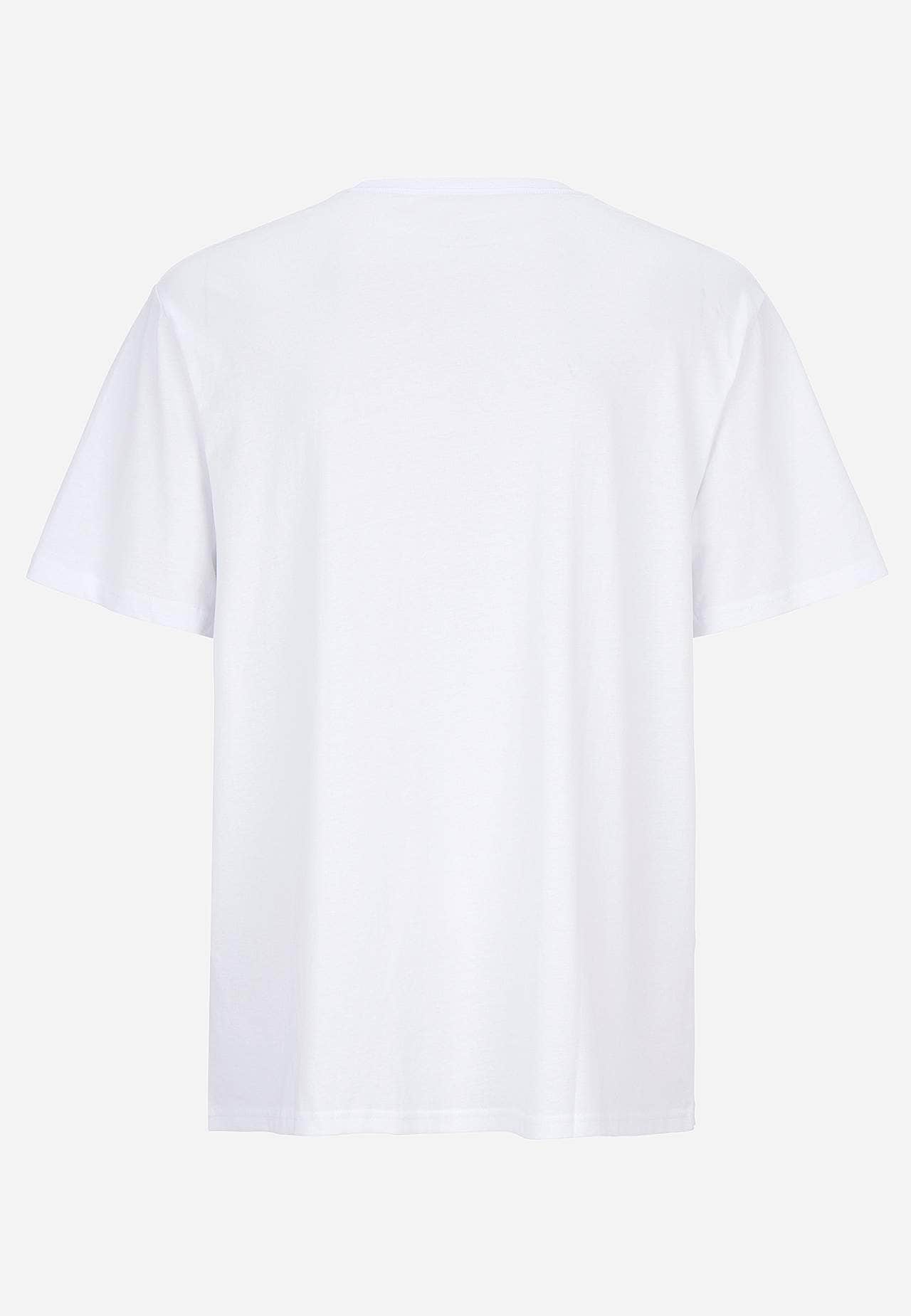 T-shirt med tryk ved fronten