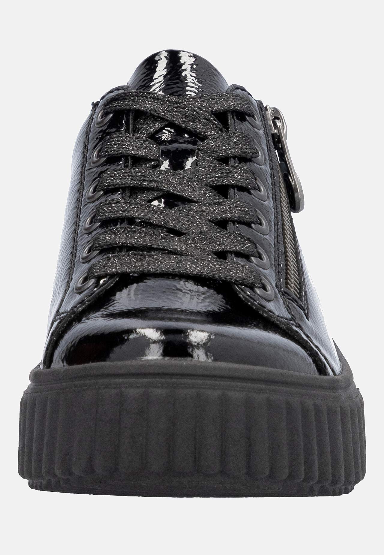 Patent sneaker i læder