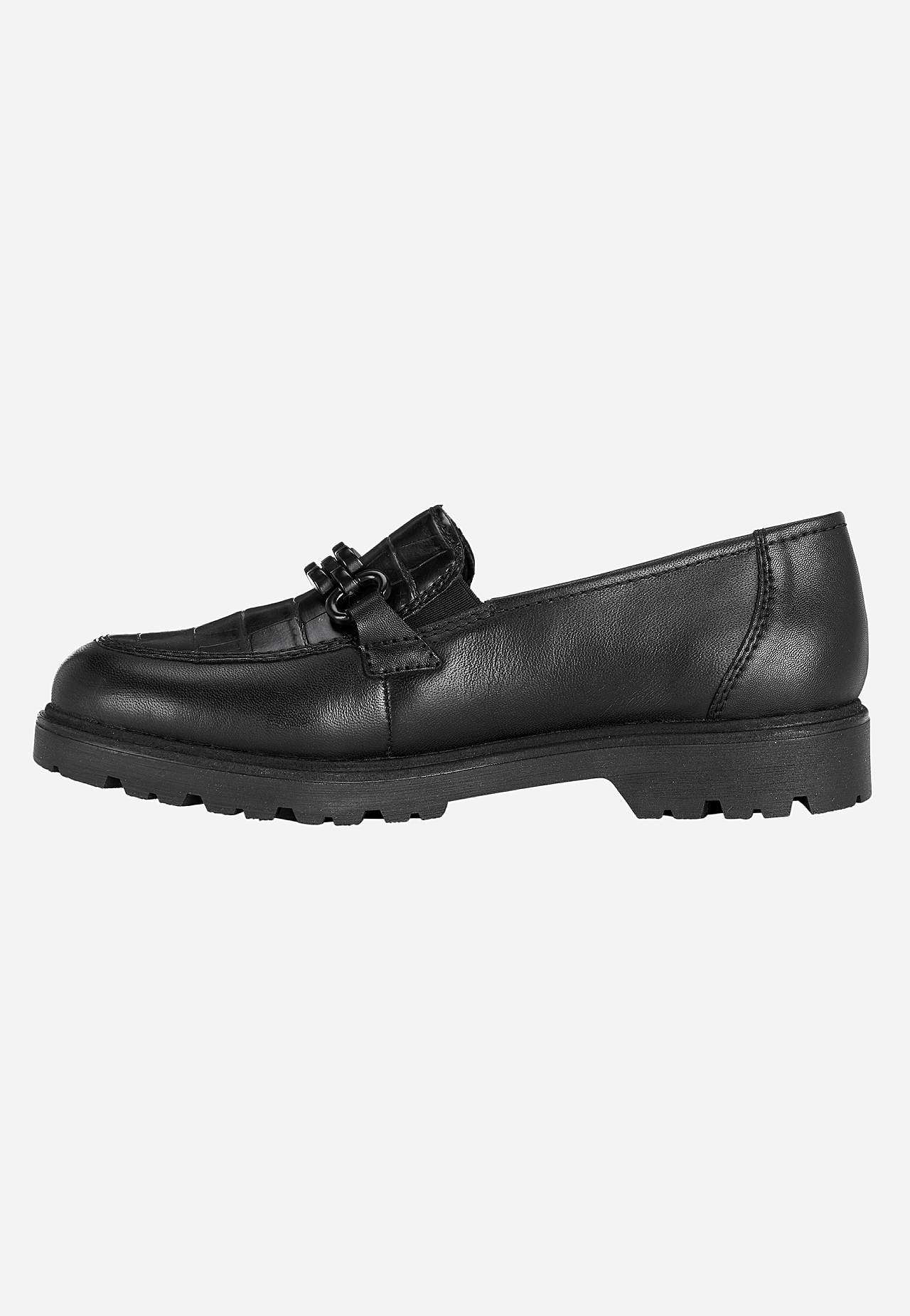 Loafer med sort metallukning