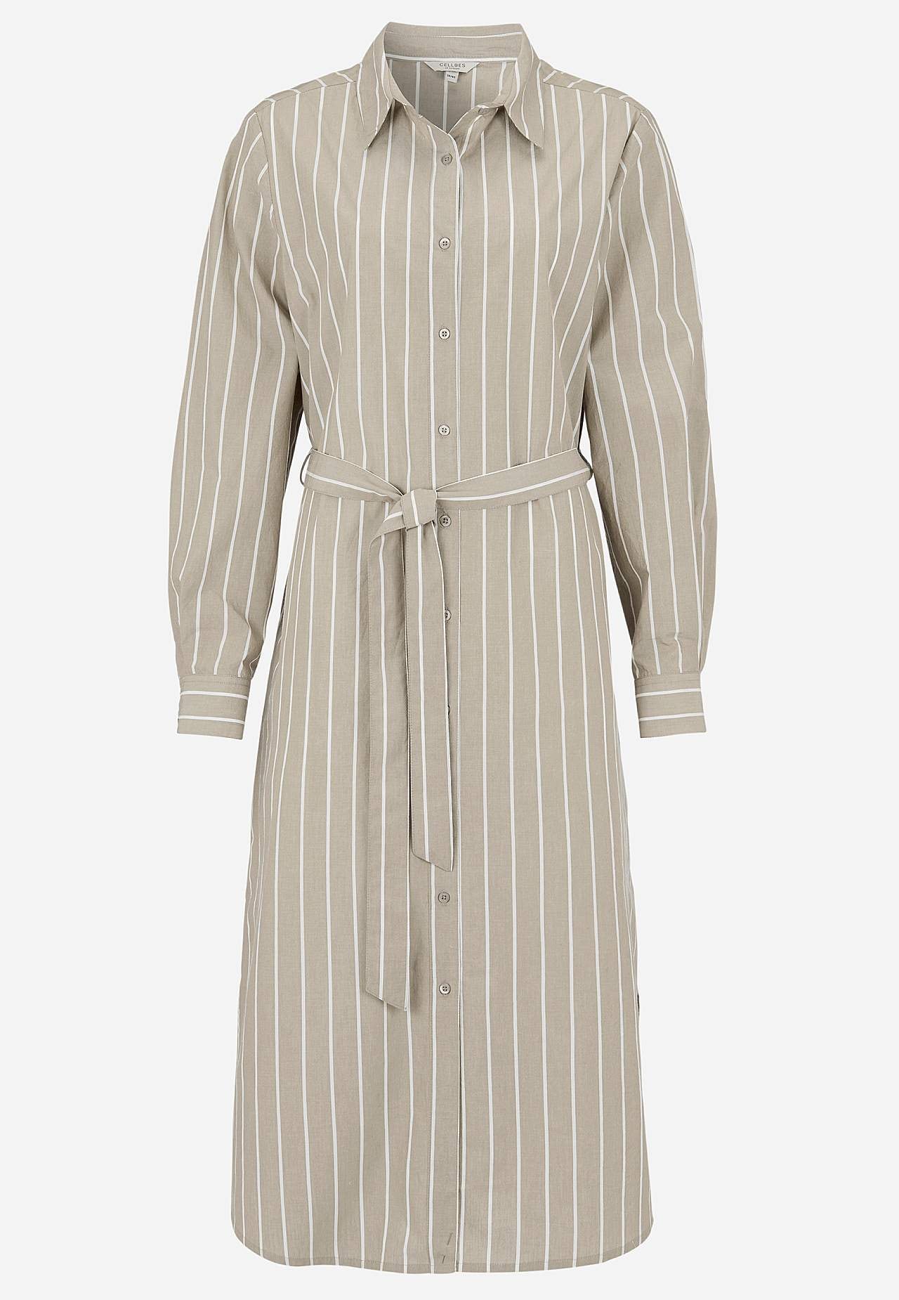 Stribet kjole med lommer