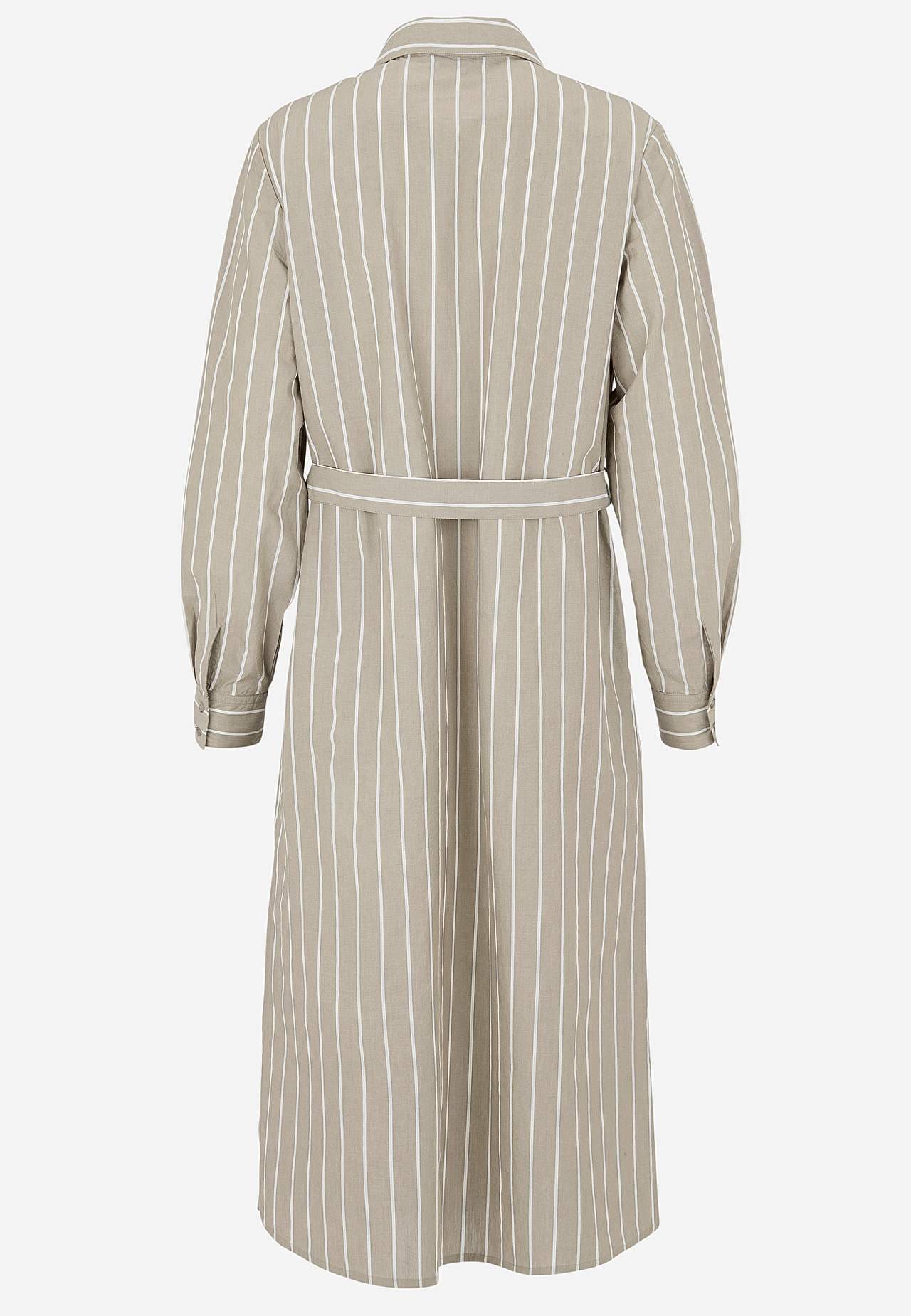 Stribet kjole med lommer