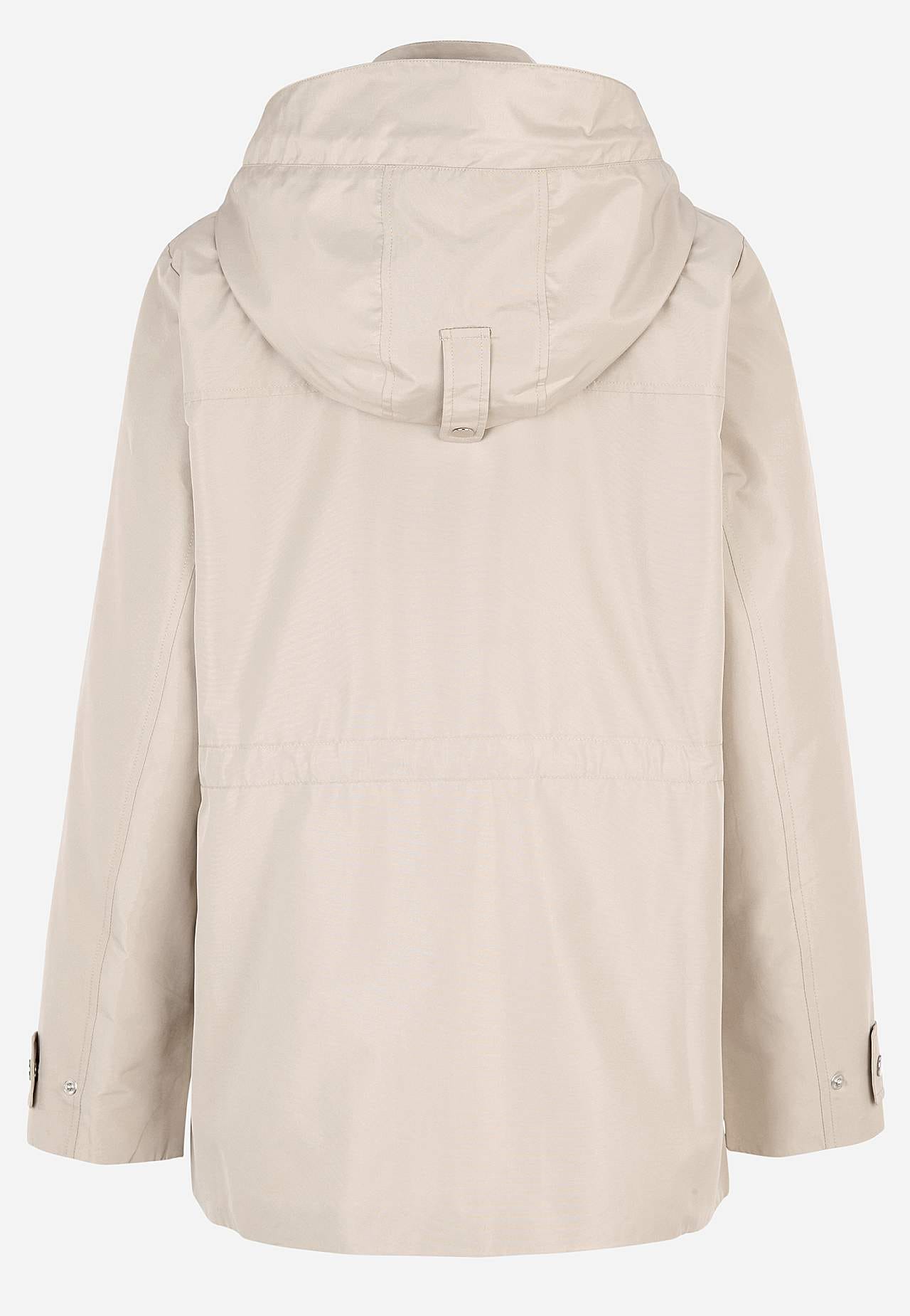 Foret jakke med aftagelig hætte