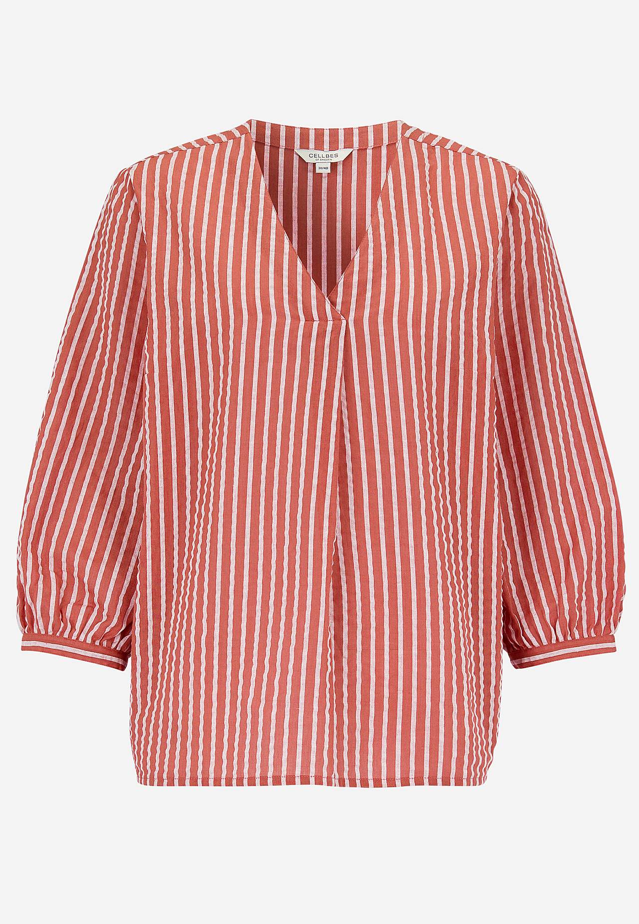 Bluse i seersucker