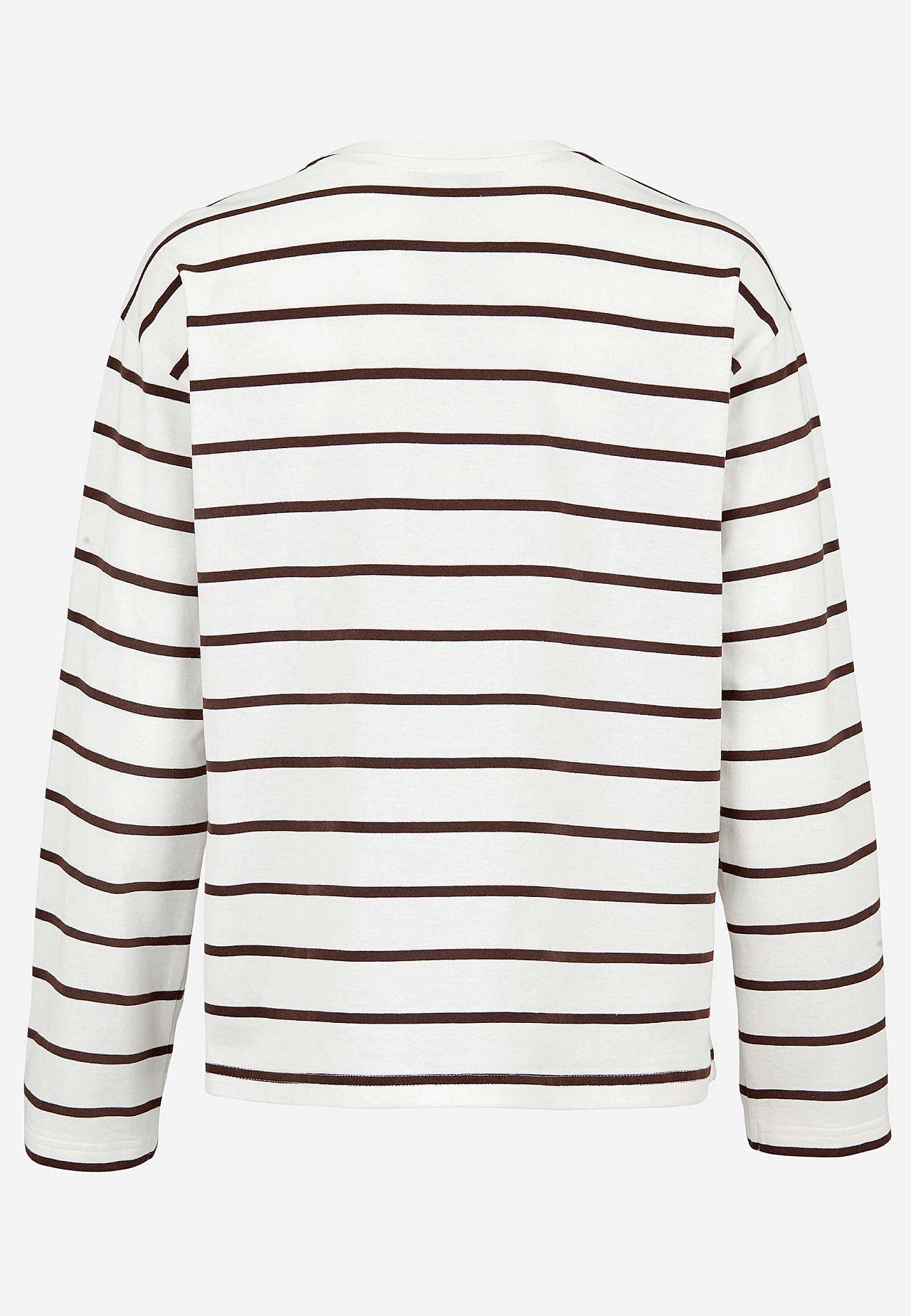 Stribet jerseytop i økologisk bomuld